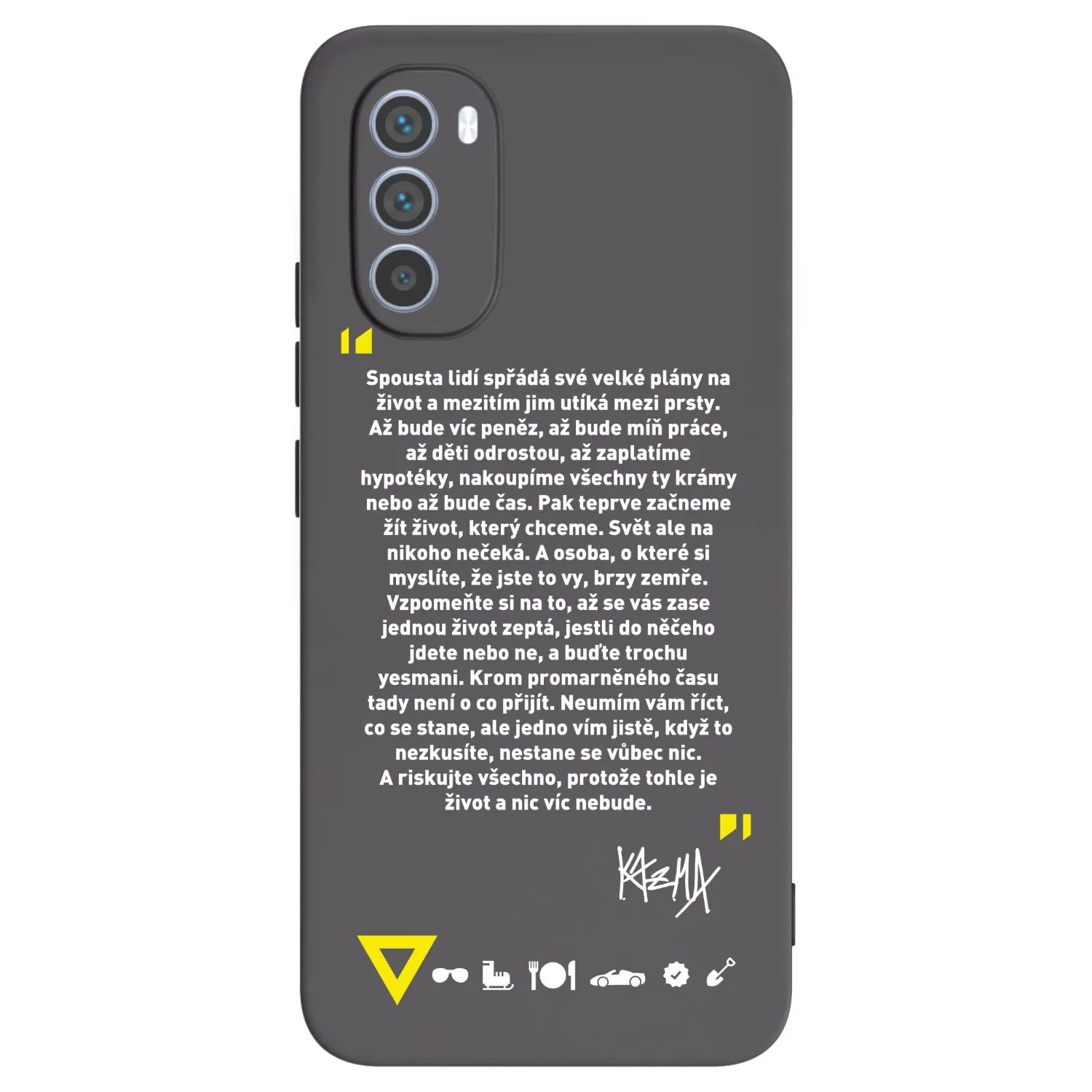 Picasee silikónový čierny obal pre Motorola Moto G62 - Kazma - BUĎTE TROCHU YESMANI