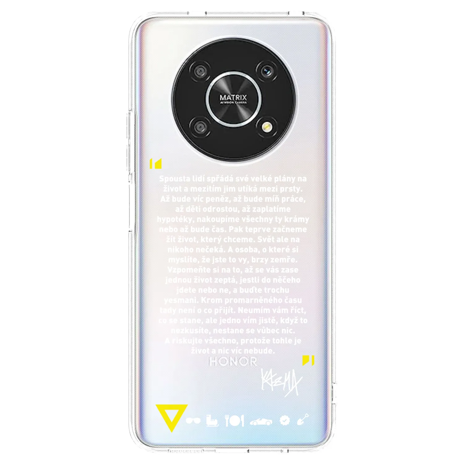Picasee silikónový prehľadný obal pre Honor Magic4 Lite 5G - Kazma - BUĎTE TROCHU YESMANI