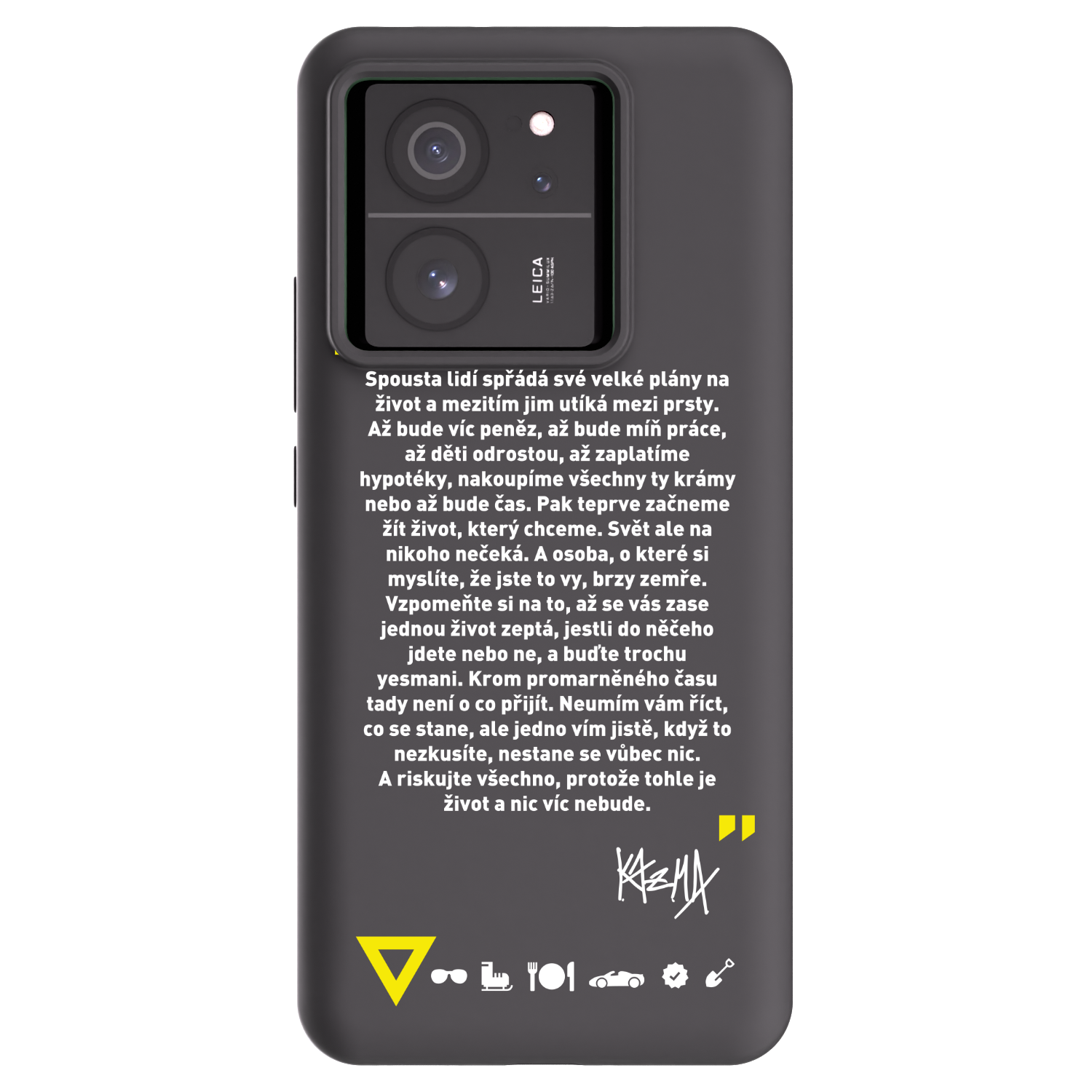 Picasee silikónový čierny obal pre Xiaomi 13T Pro - Kazma - BUĎTE TROCHU YESMANI