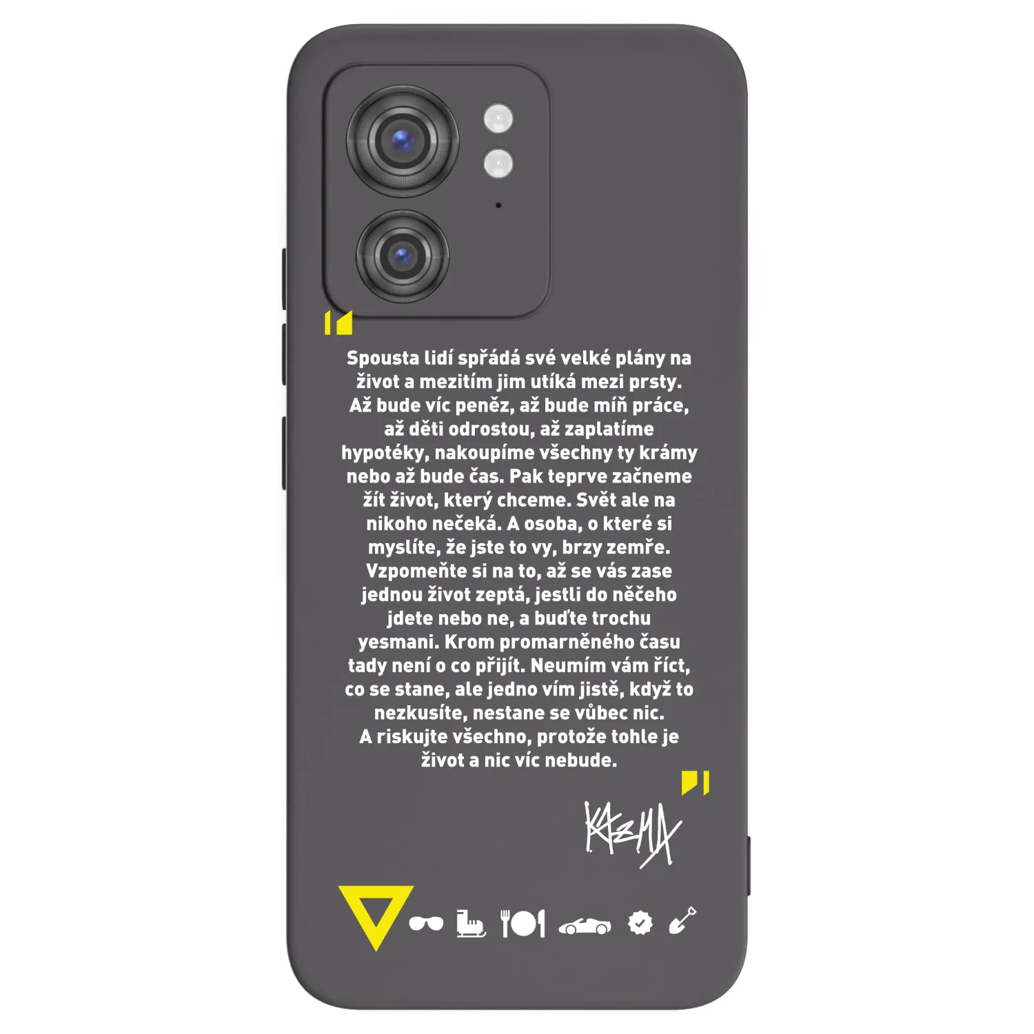 Picasee silikónový čierny obal pre Motorola Edge 40 - Kazma - BUĎTE TROCHU YESMANI