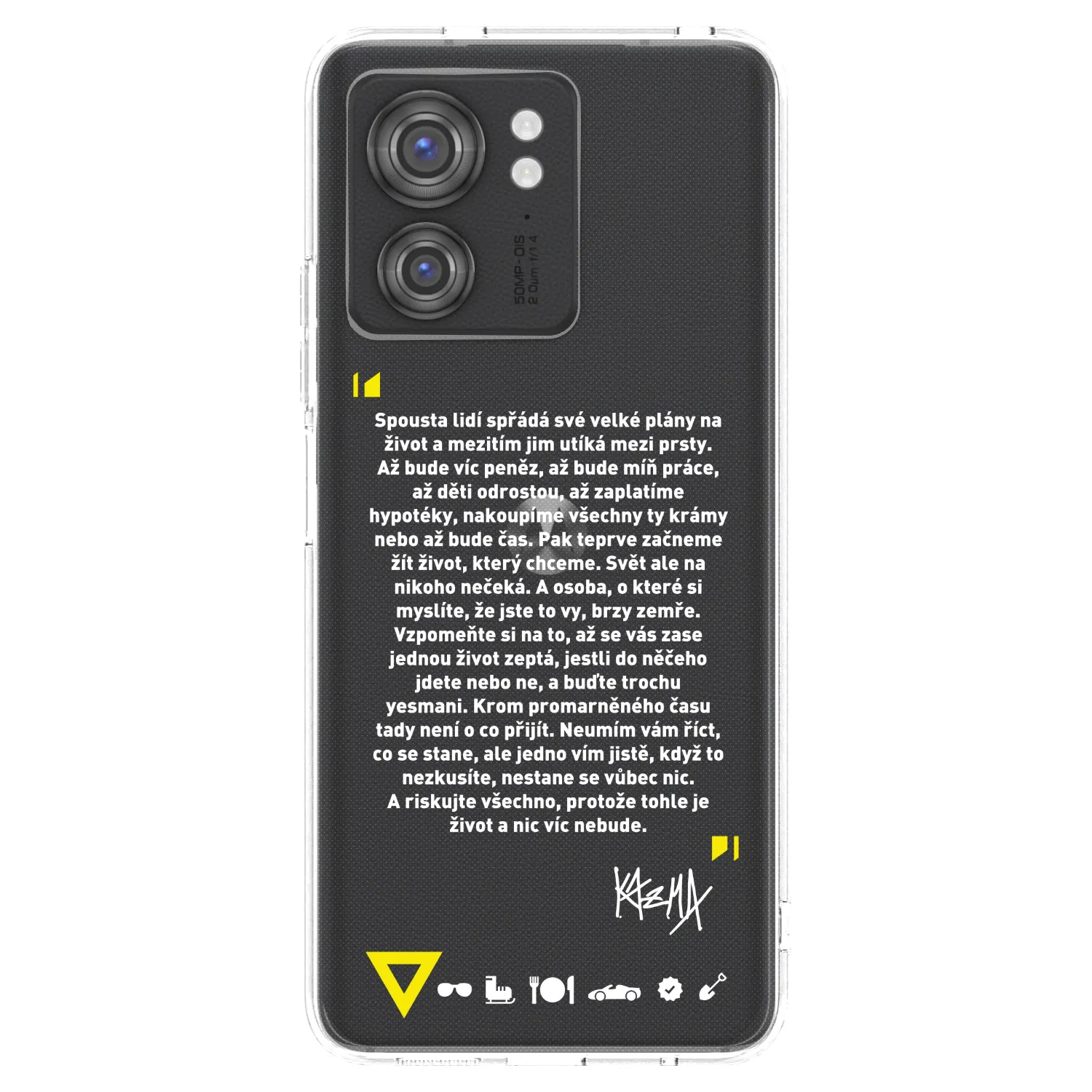 Picasee silikónový prehľadný obal pre Motorola Edge 40 - Kazma - BUĎTE TROCHU YESMANI