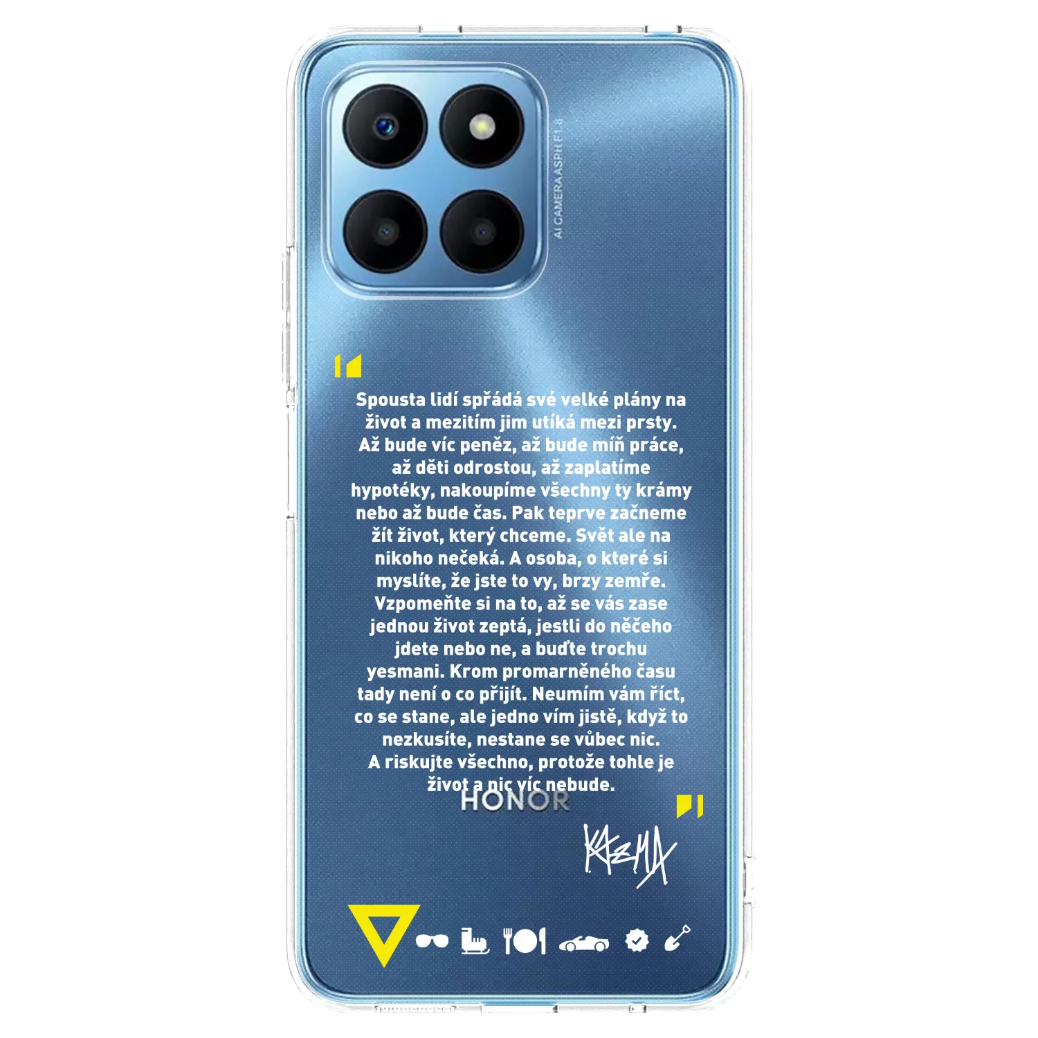 Picasee silikónový prehľadný obal pre Honor 70 Lite - Kazma - BUĎTE TROCHU YESMANI
