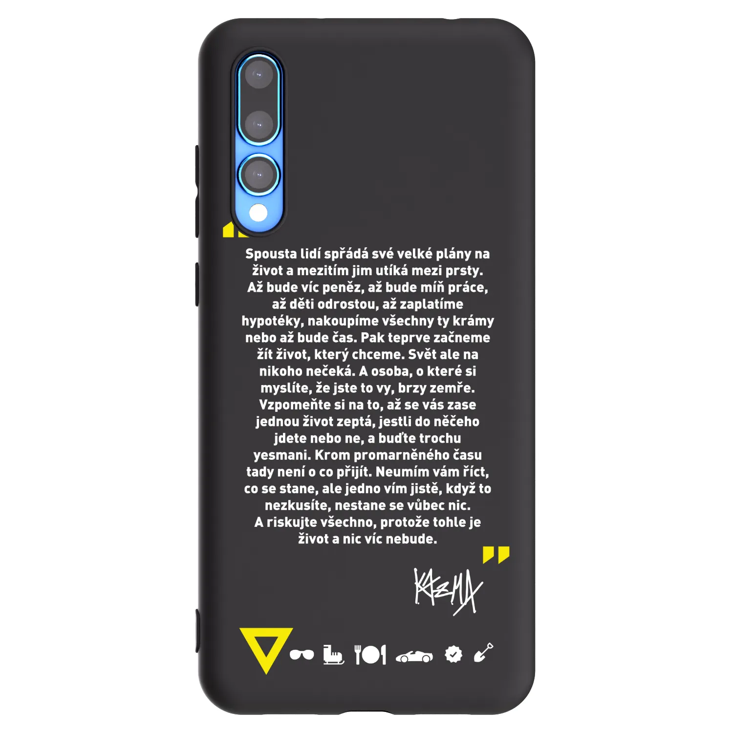 Picasee silikónový čierny obal pre Huawei P20 Pro - Kazma - BUĎTE TROCHU YESMANI
