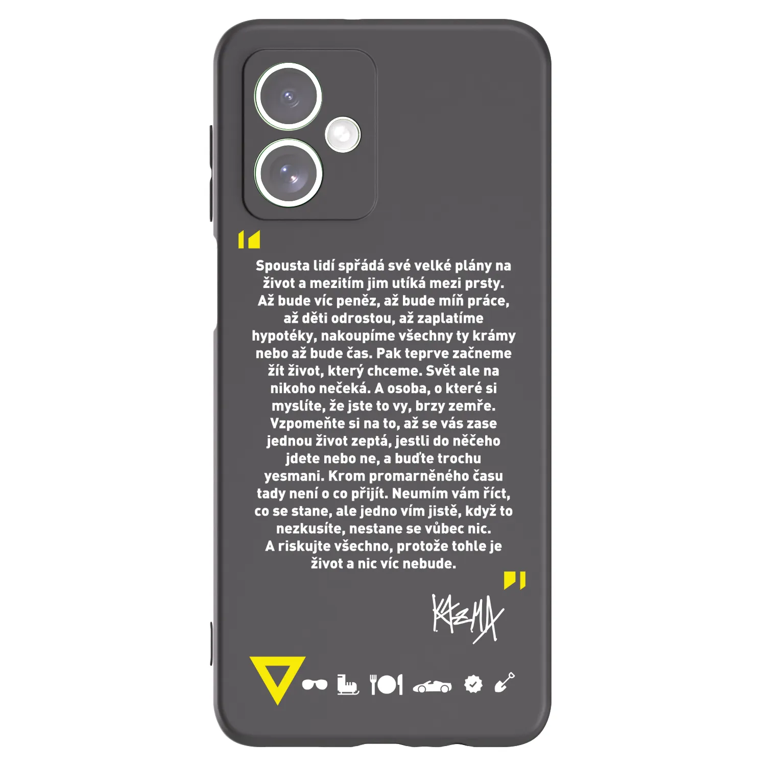 Silikónový čierny obal pre Motorola Moto G54 5G - Kazma - BUĎTE TROCHU YESMANI
