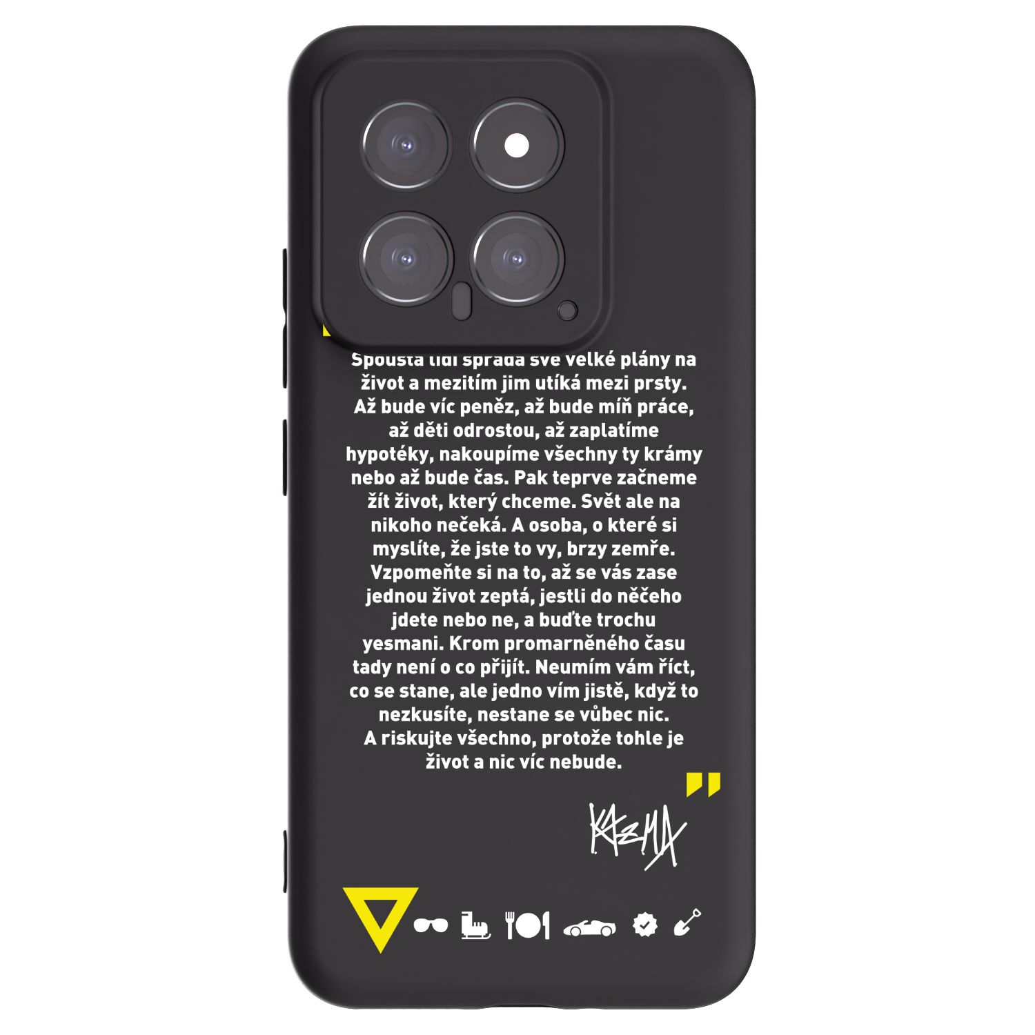 Picasee silikónový čierny obal pre Xiaomi 14 - Kazma - BUĎTE TROCHU YESMANI