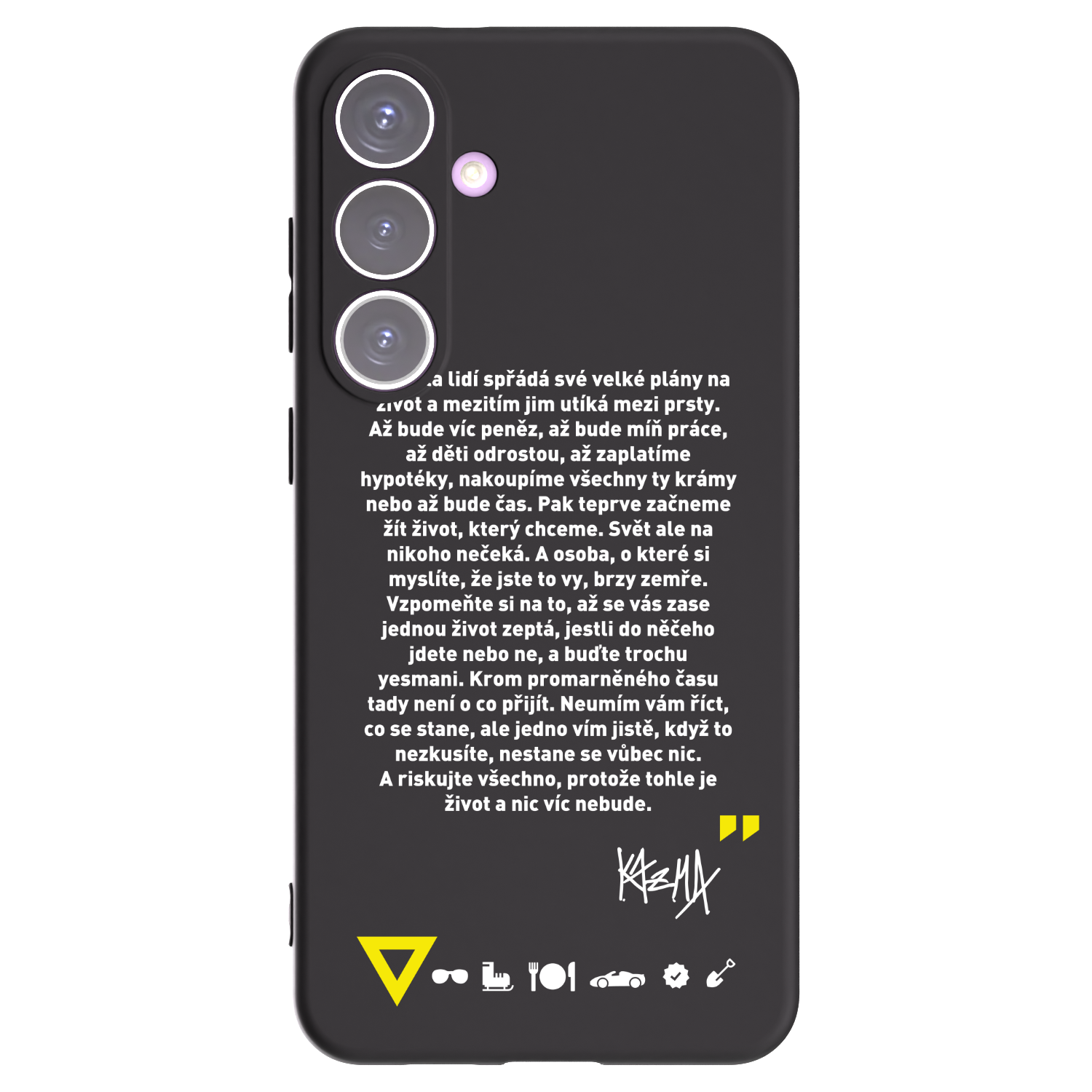 Picasee silikónový čierny obal pre Samsung Galaxy S24+ S926B 5G - Kazma - BUĎTE TROCHU YESMANI