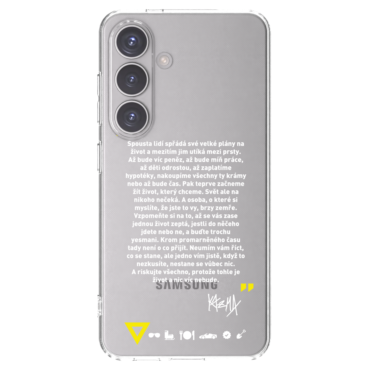 Picasee silikónový prehľadný obal pre Samsung Galaxy S24 S921B 5G - Kazma - BUĎTE TROCHU YESMANI