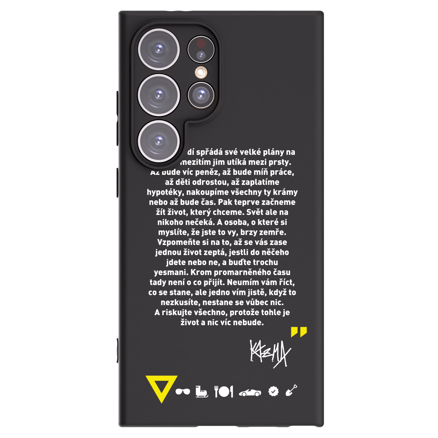 Picasee silikónový čierny obal pre Samsung Galaxy S24 Ultra S928B 5G - Kazma - BUĎTE TROCHU YESMANI
