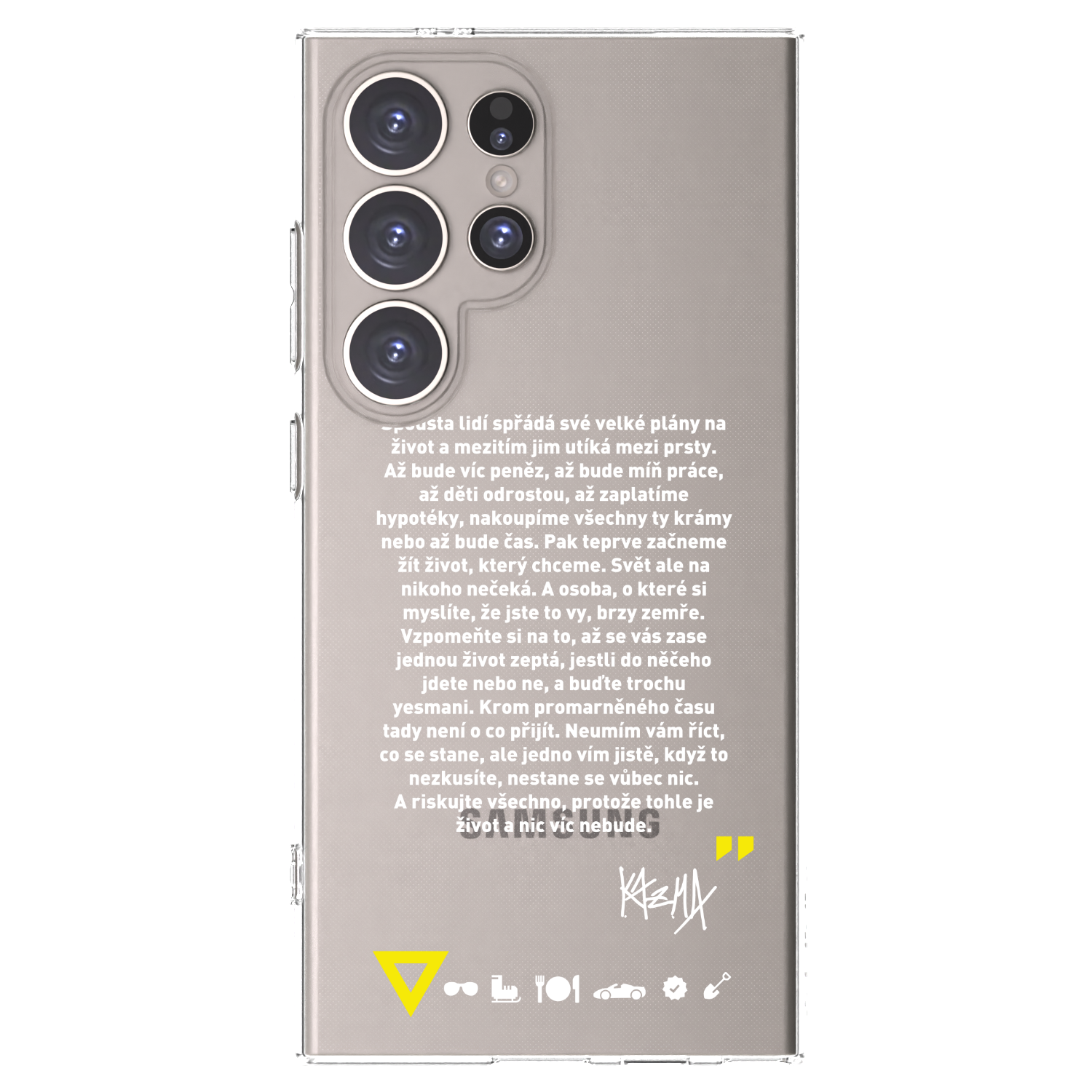 Picasee silikónový prehľadný obal pre Samsung Galaxy S24 Ultra S928B 5G - Kazma - BUĎTE TROCHU YESMANI