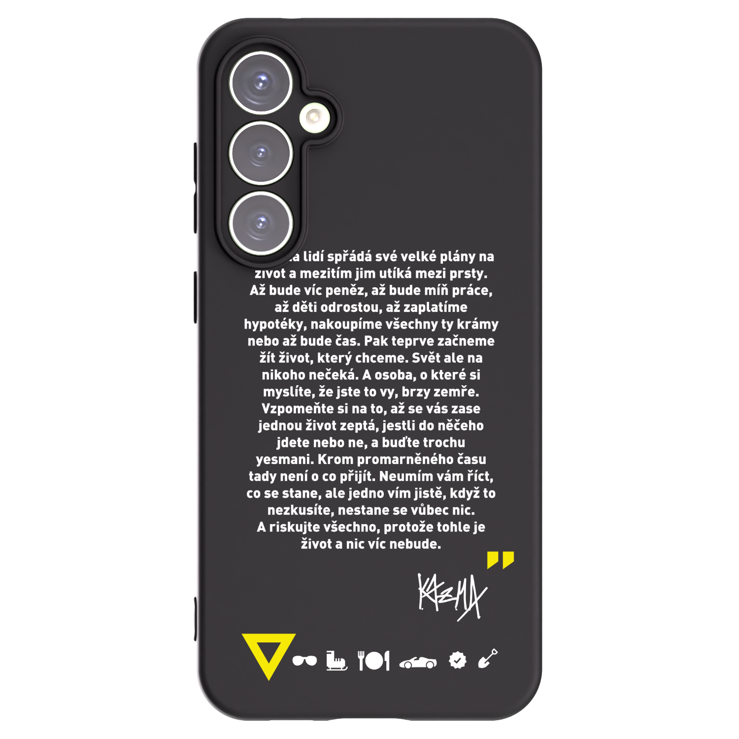 Picasee silikónový čierny obal pre Samsung Galaxy S23 FE S711B - Kazma - BUĎTE TROCHU YESMANI