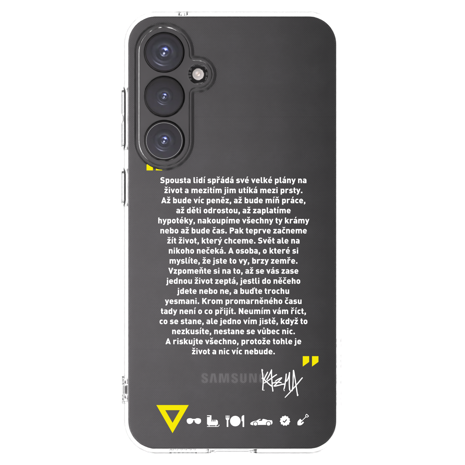 Picasee silikónový prehľadný obal pre Samsung Galaxy S23 FE S711B - Kazma - BUĎTE TROCHU YESMANI