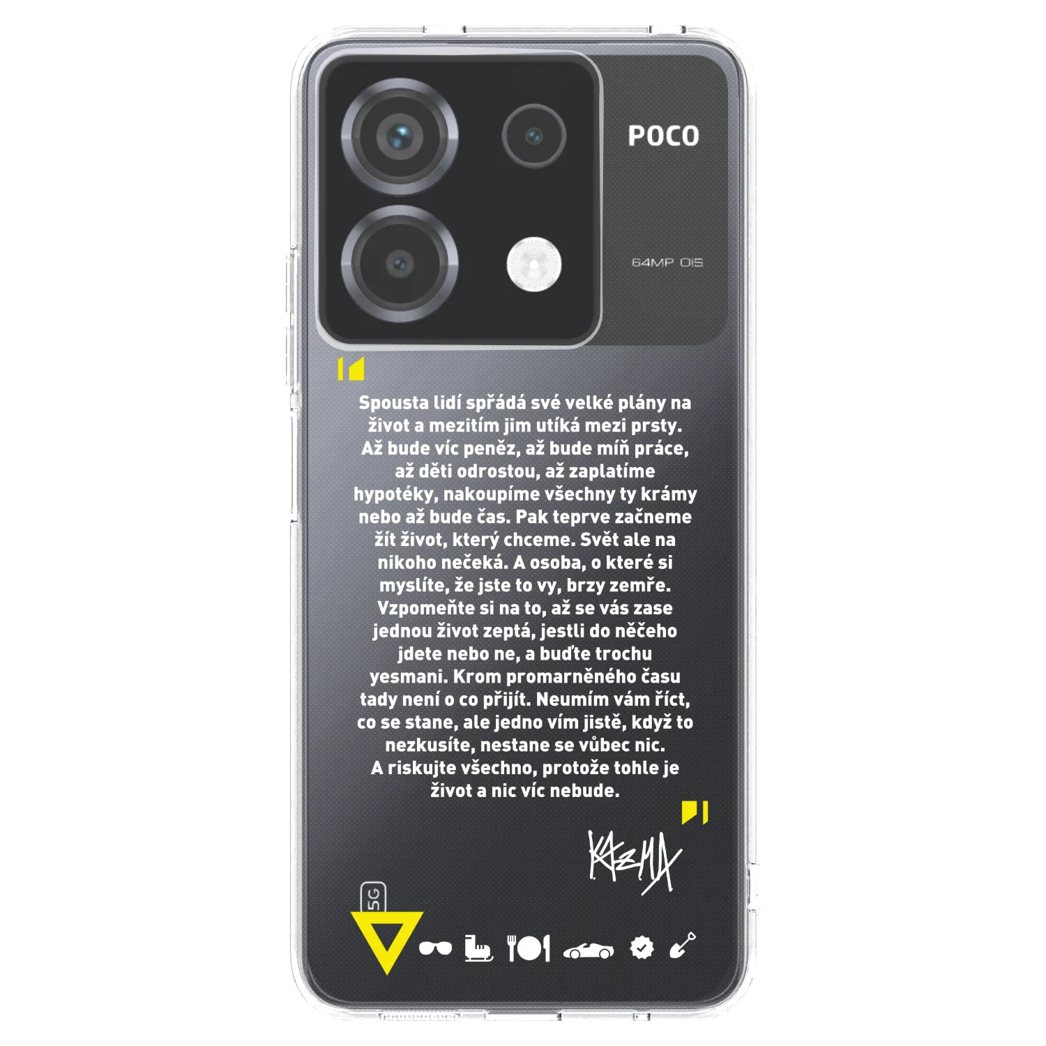 Picasee silikónový prehľadný obal pre Xiaomi Poco X6 - Kazma - BUĎTE TROCHU YESMANI
