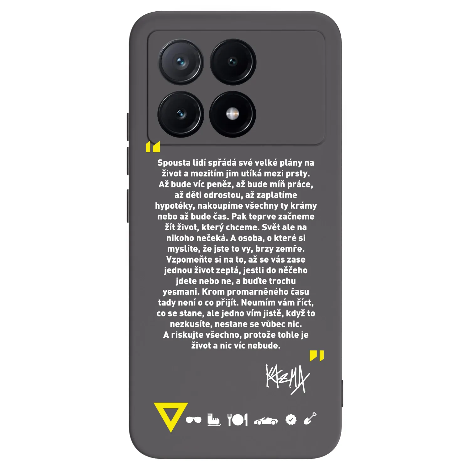Picasee silikónový čierny obal pre Xiaomi Poco X6 Pro - Kazma - BUĎTE TROCHU YESMANI