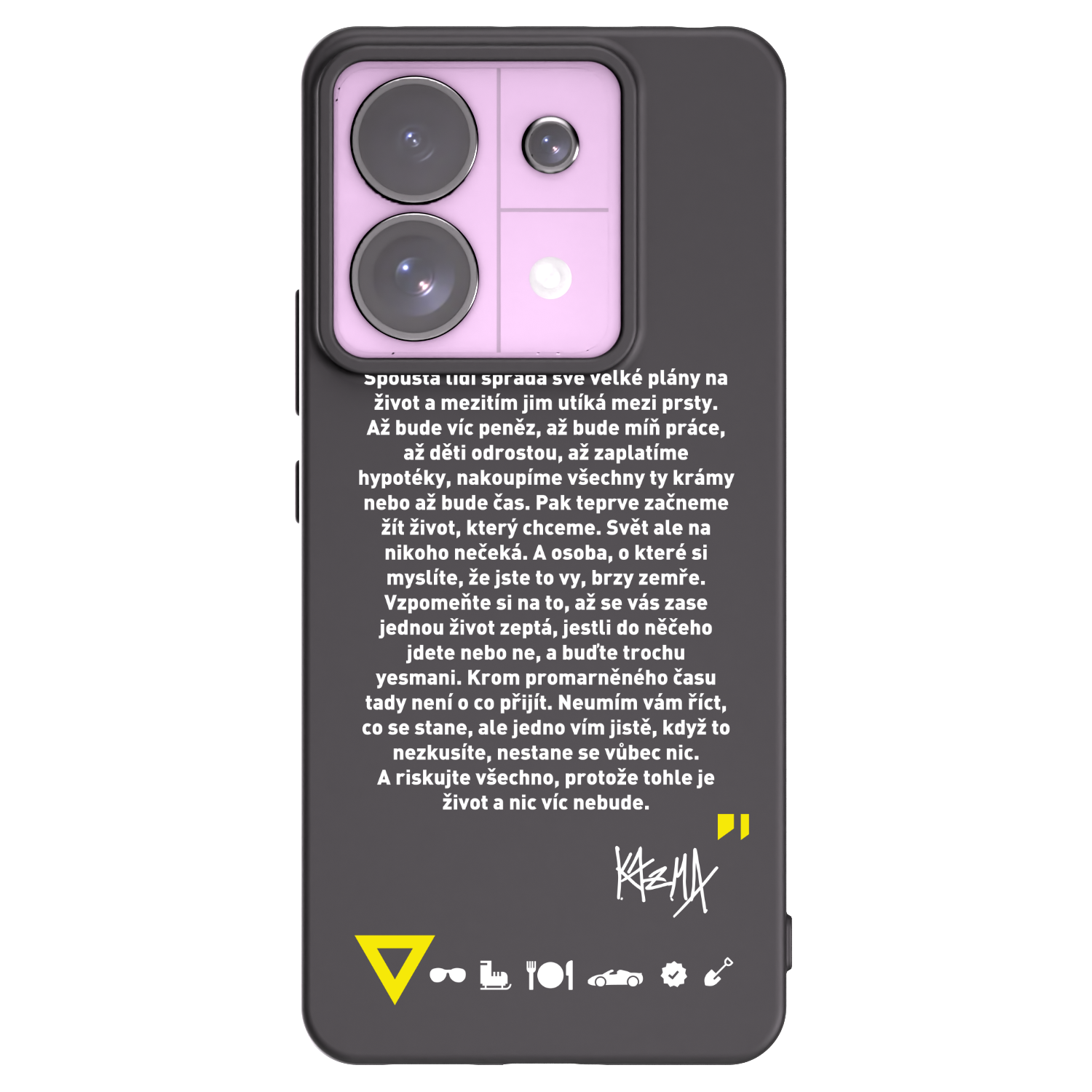 Picasee silikónový čierny obal pre Xiaomi Redmi Note 13 Pro 5G - Kazma - BUĎTE TROCHU YESMANI