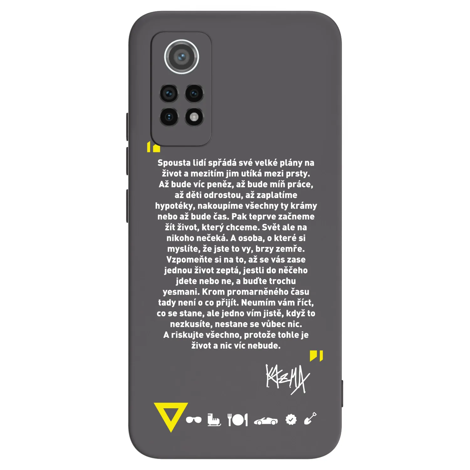 Picasee silikónový čierny obal pre Xiaomi Redmi Note 12 Pro 4G - Kazma - BUĎTE TROCHU YESMANI