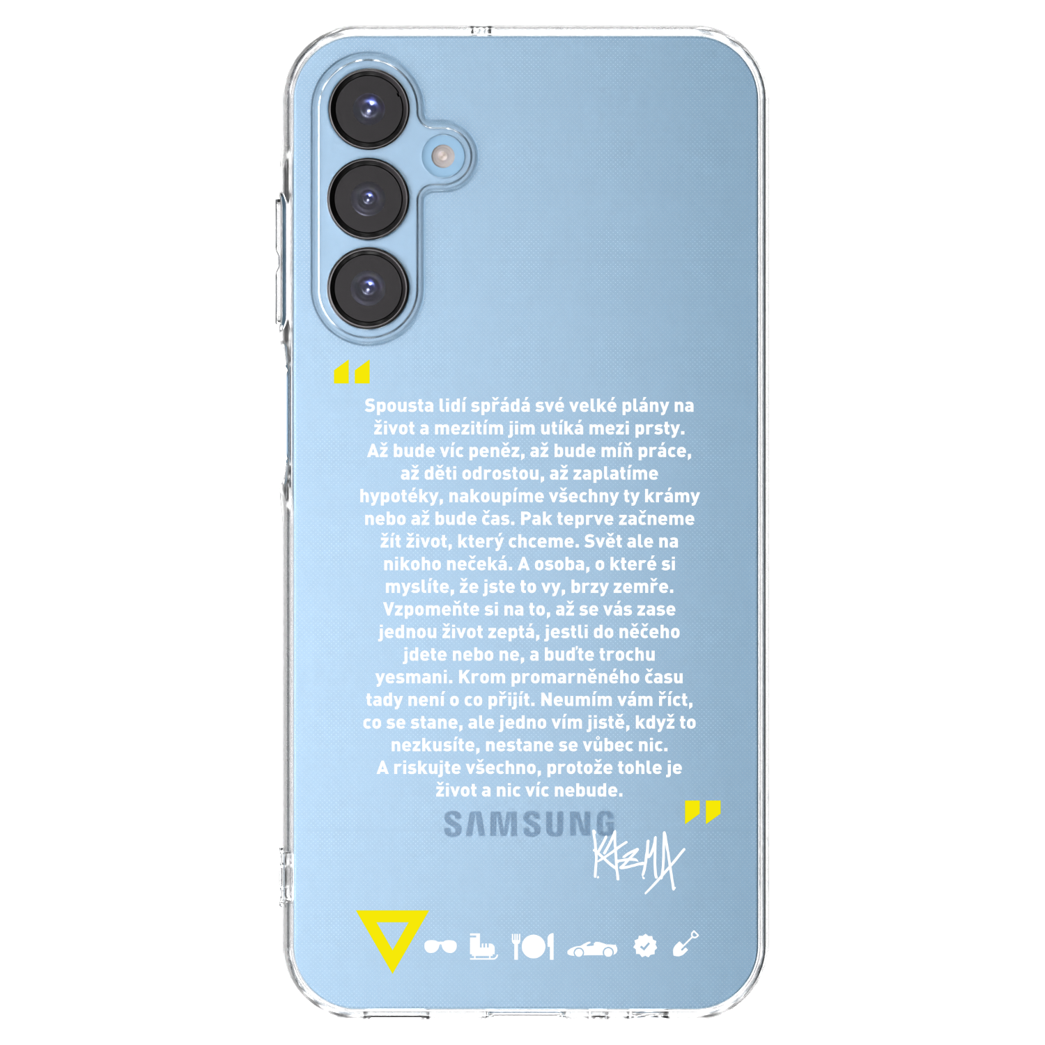 Picasee silikónový prehľadný obal pre Samsung Galaxy A15 A156B 5G - Kazma - BUĎTE TROCHU YESMANI