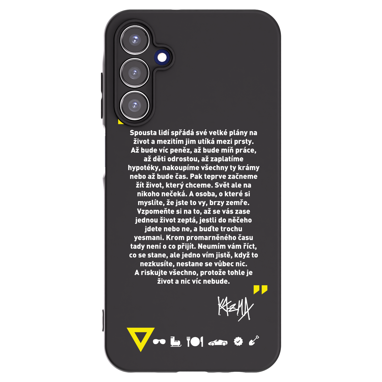 Picasee silikónový čierny obal pre Samsung Galaxy A15 A155F 4G - Kazma - BUĎTE TROCHU YESMANI