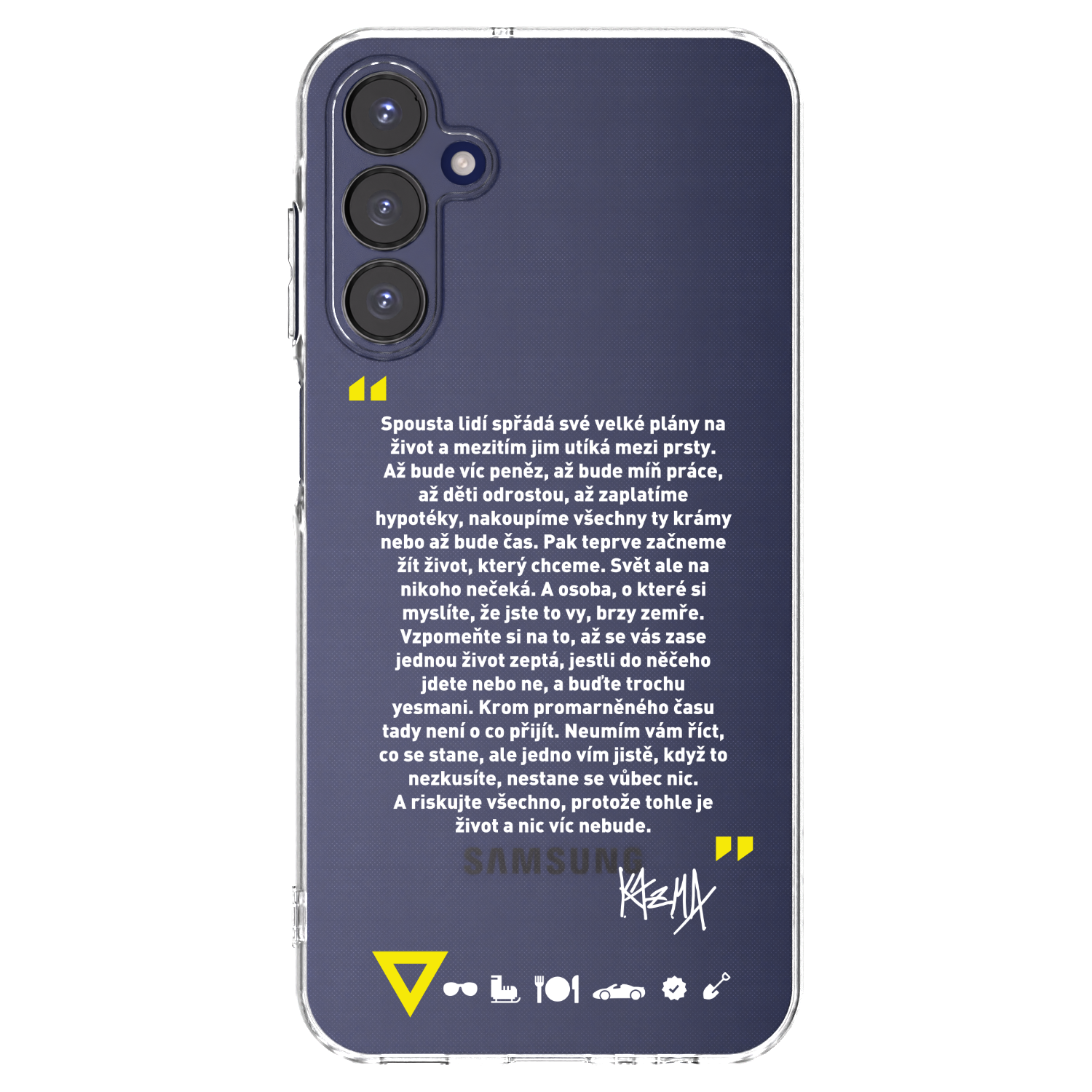 Picasee silikónový prehľadný obal pre Samsung Galaxy A15 A155F 4G - Kazma - BUĎTE TROCHU YESMANI