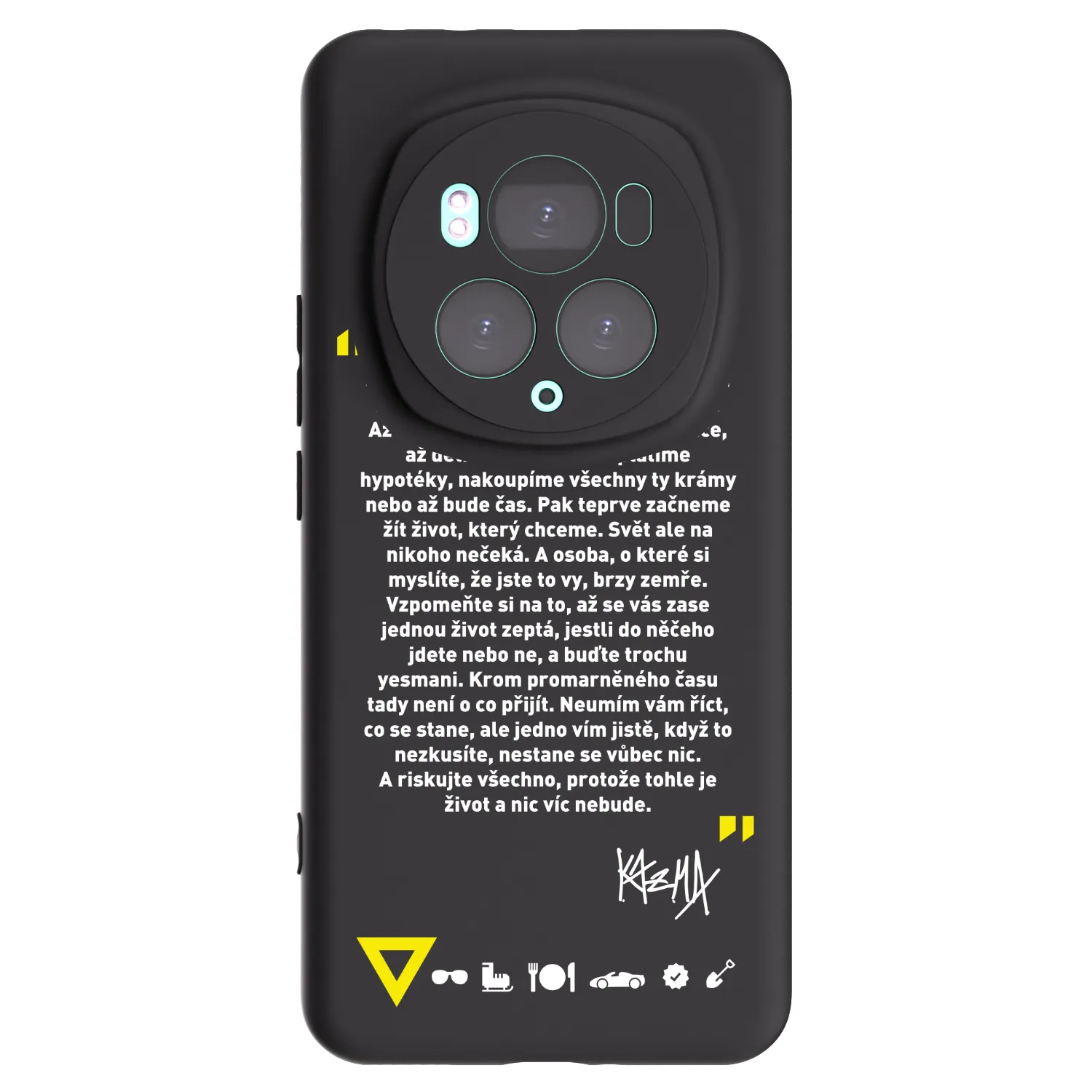 Picasee silikónový čierny obal pre Honor Magic6 Pro - Kazma - BUĎTE TROCHU YESMANI