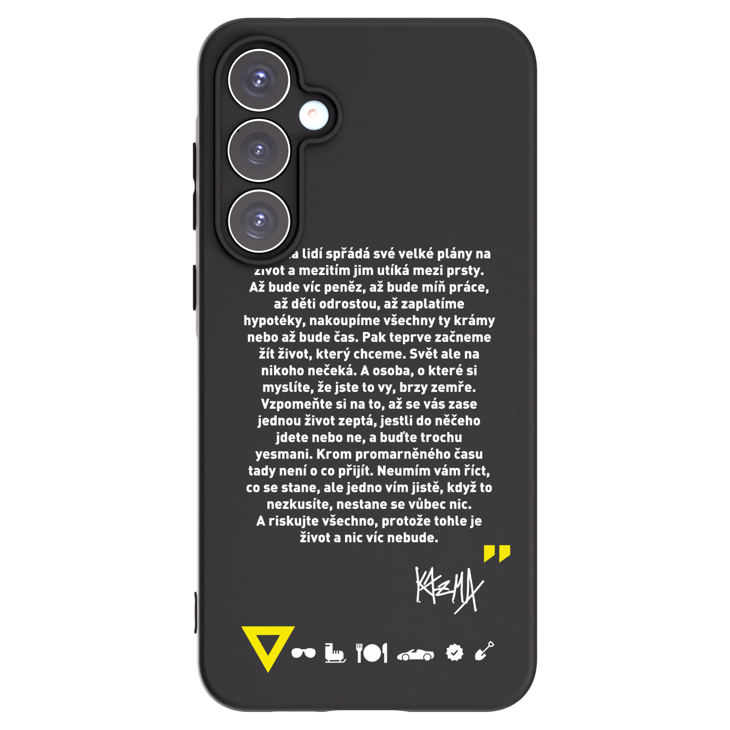 Picasee silikónový čierny obal pre Samsung Galaxy A55 5G A556B - Kazma - BUĎTE TROCHU YESMANI