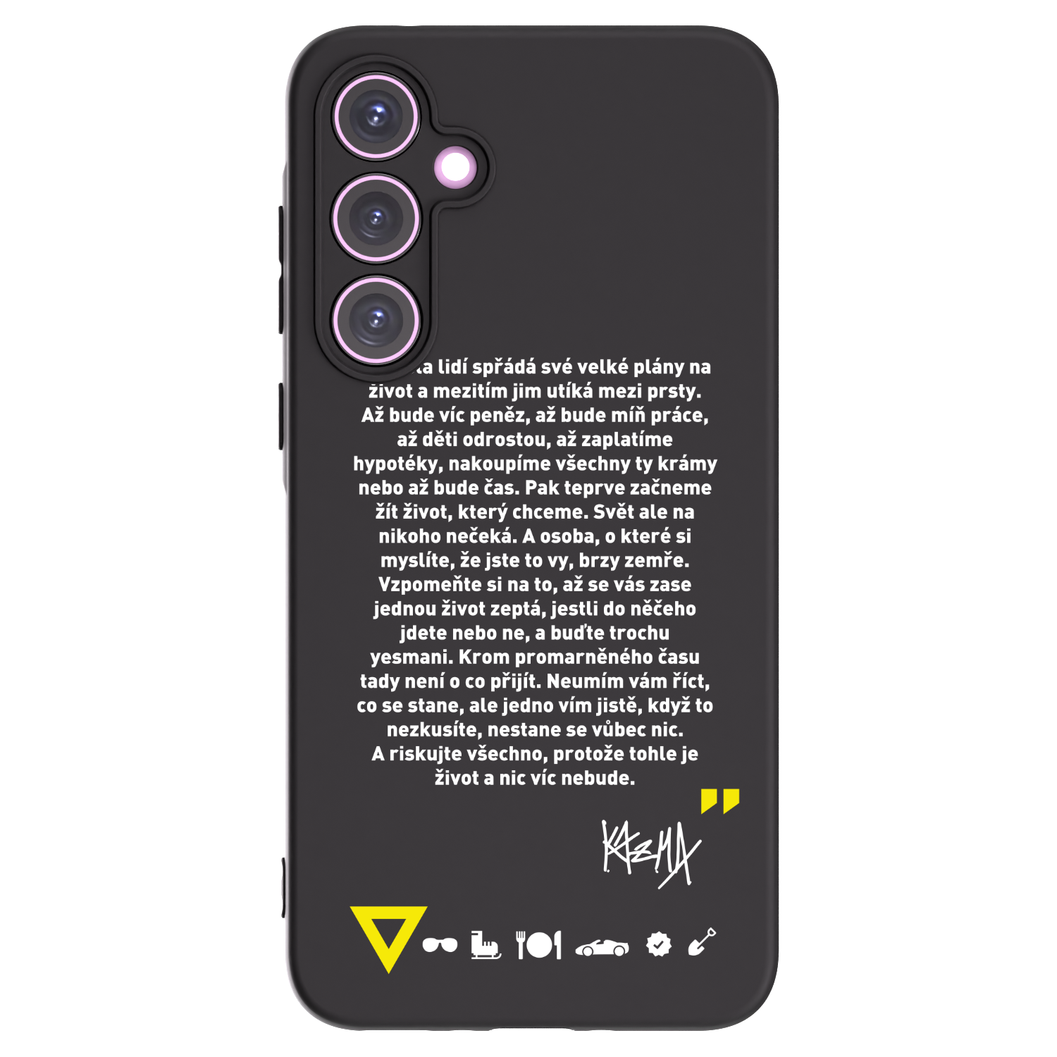 Picasee silikónový čierny obal pre Samsung Galaxy A35 5G A356B - Kazma - BUĎTE TROCHU YESMANI