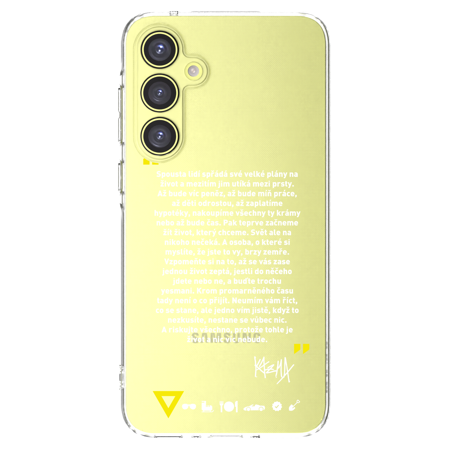 Picasee silikónový prehľadný obal pre Samsung Galaxy A35 5G A356B - Kazma - BUĎTE TROCHU YESMANI