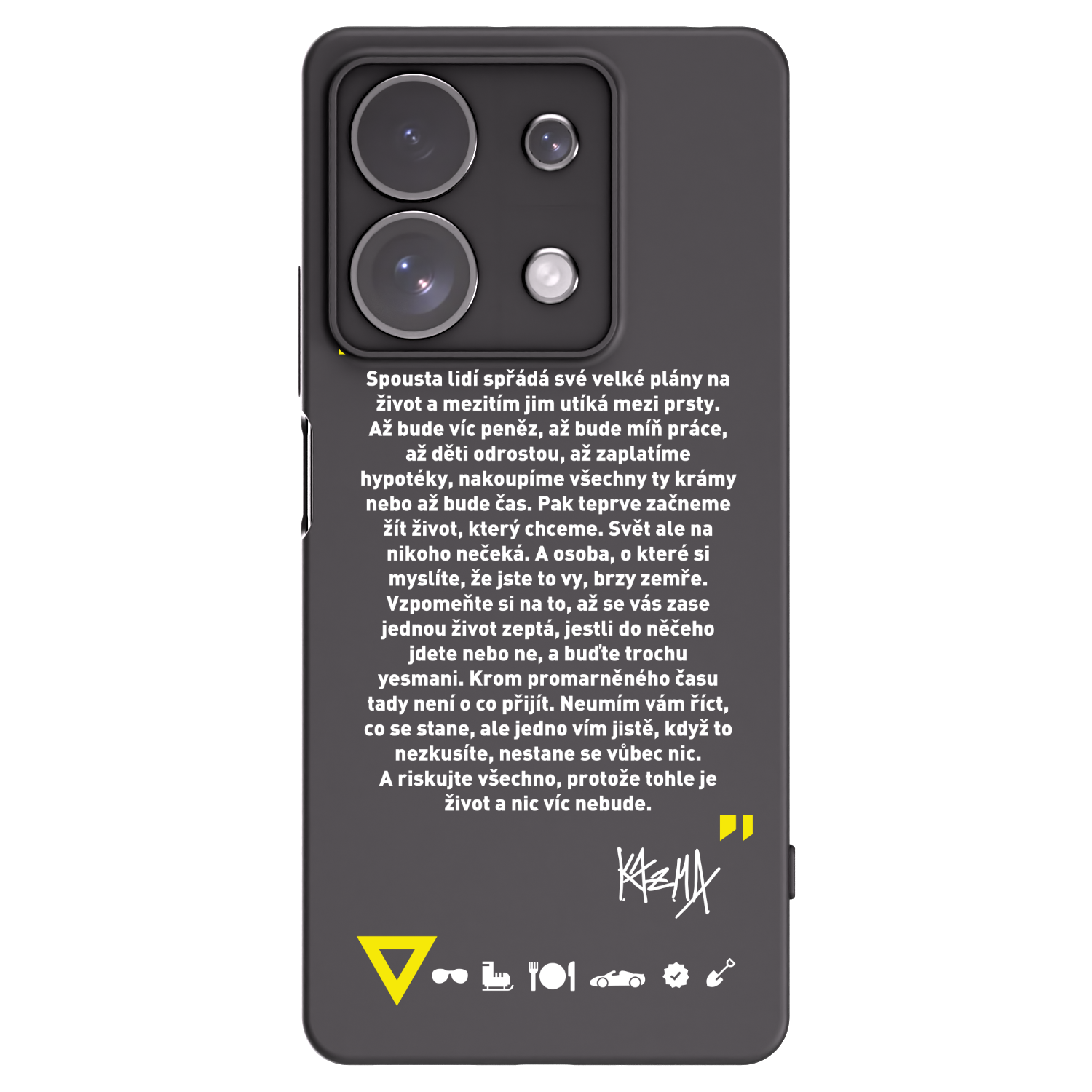 Silikónový čierny obal pre Xiaomi Redmi Note 13 Pro 4G - Kazma - BUĎTE TROCHU YESMANI