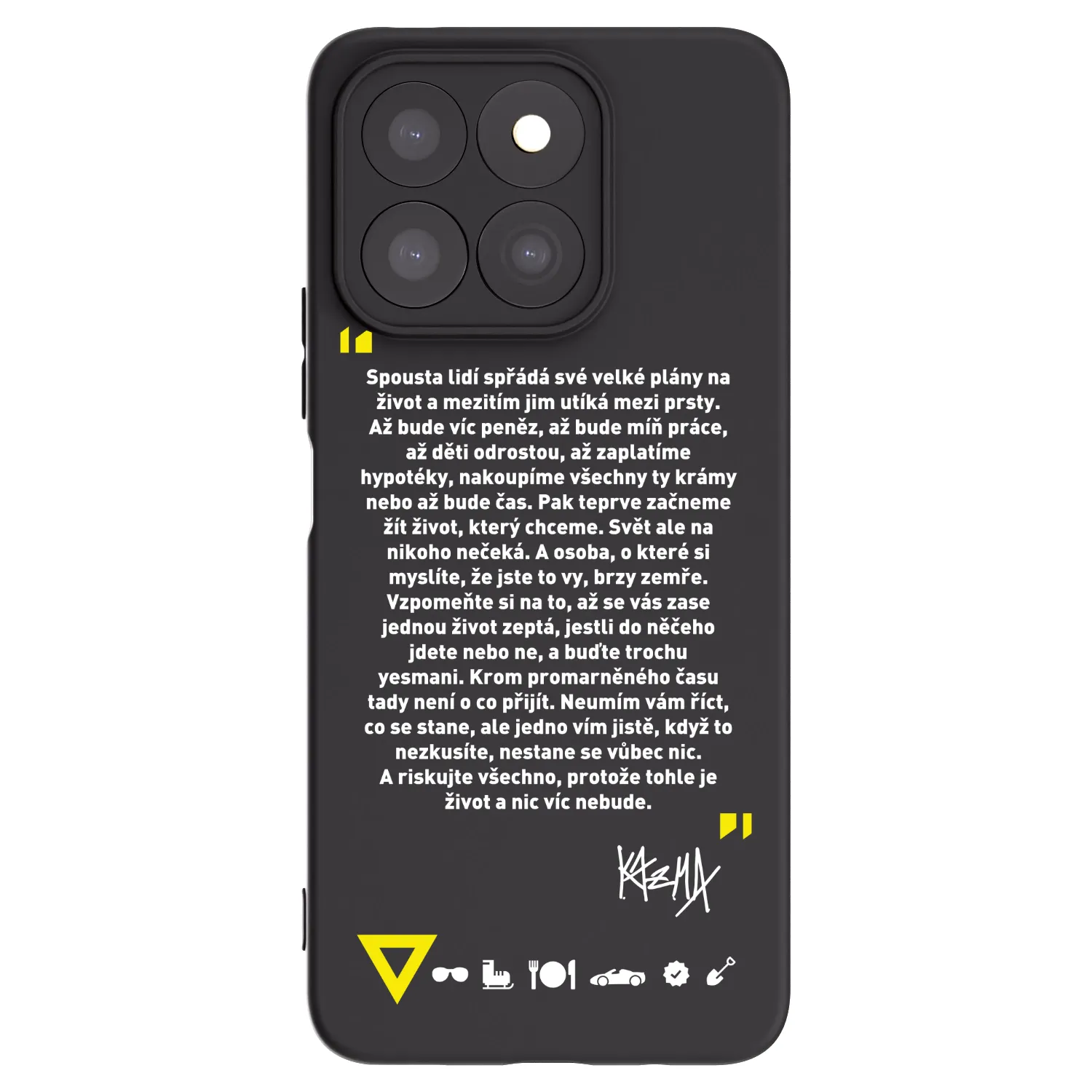 Picasee silikónový čierny obal pre Honor X8b - Kazma - BUĎTE TROCHU YESMANI