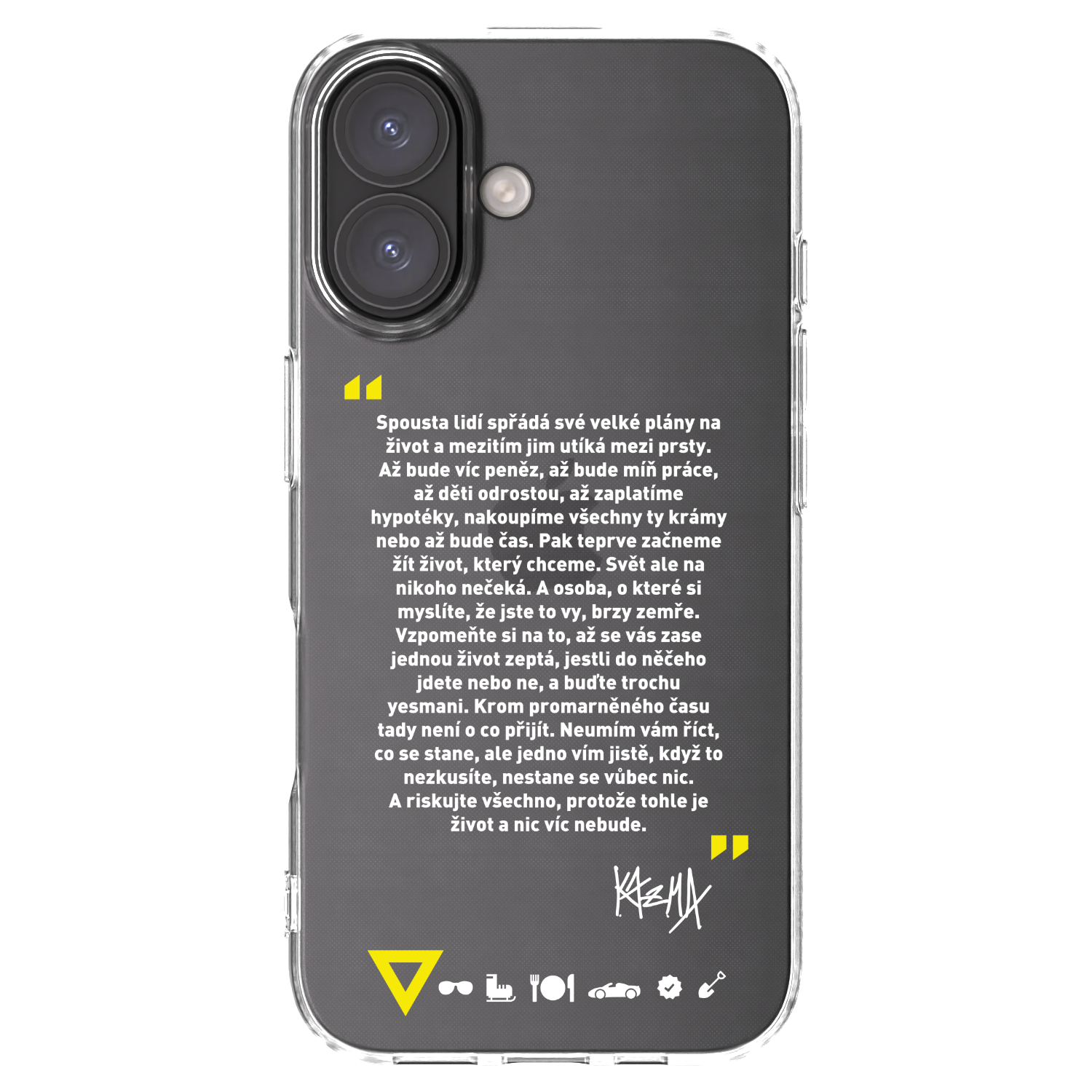 Picasee silikónový prehľadný obal pre Apple iPhone 16 - Kazma - BUĎTE TROCHU YESMANI