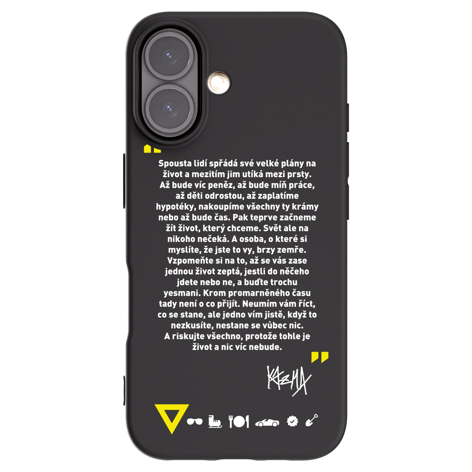 Picasee silikónový čierny obal pre Apple iPhone 16 - Kazma - BUĎTE TROCHU YESMANI