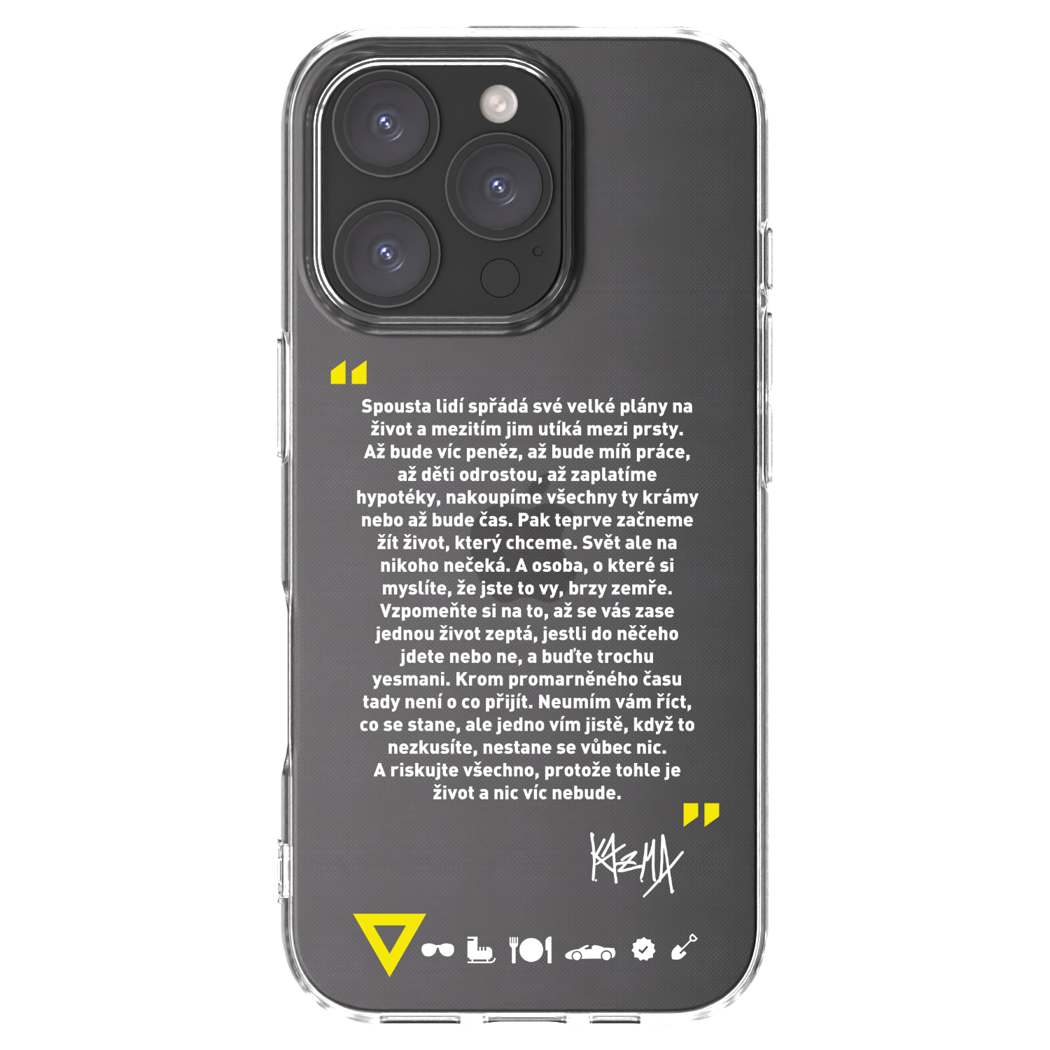 Picasee silikónový prehľadný obal pre Apple iPhone 16 Pro - Kazma - BUĎTE TROCHU YESMANI