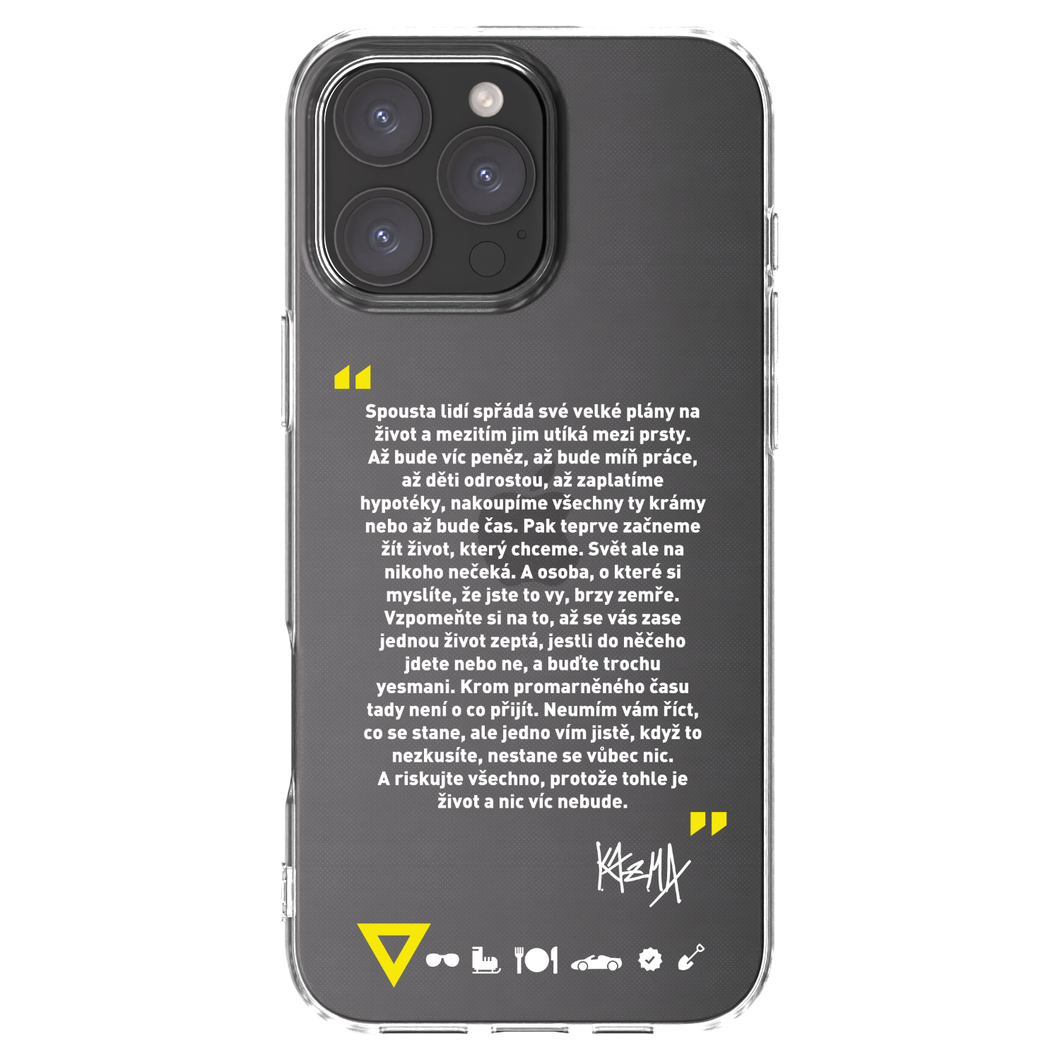Picasee silikónový prehľadný obal pre Apple iPhone 16 Pro Max - Kazma - BUĎTE TROCHU YESMANI
