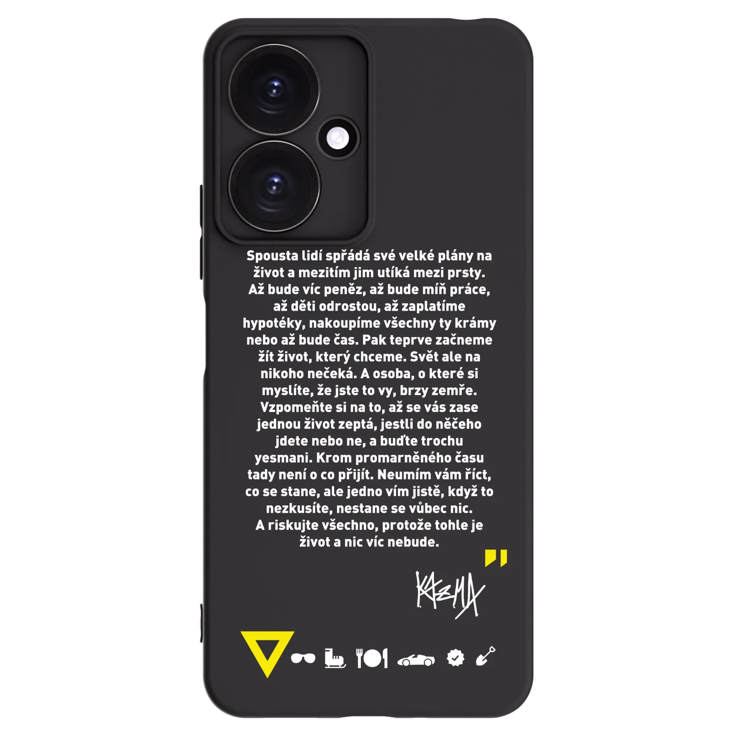 Picasee silikónový čierny obal pre Xiaomi Redmi 13C 5G - Kazma - BUĎTE TROCHU YESMANI