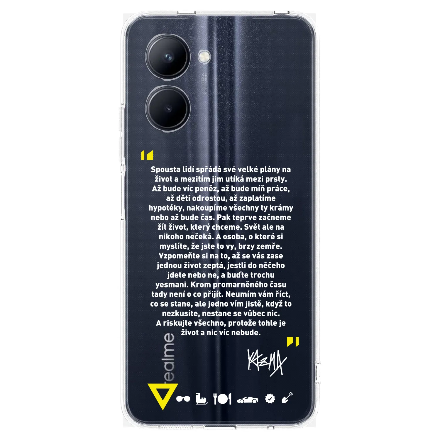 Picasee silikónový prehľadný obal pre Realme C33 (2023) - Kazma - BUĎTE TROCHU YESMANI