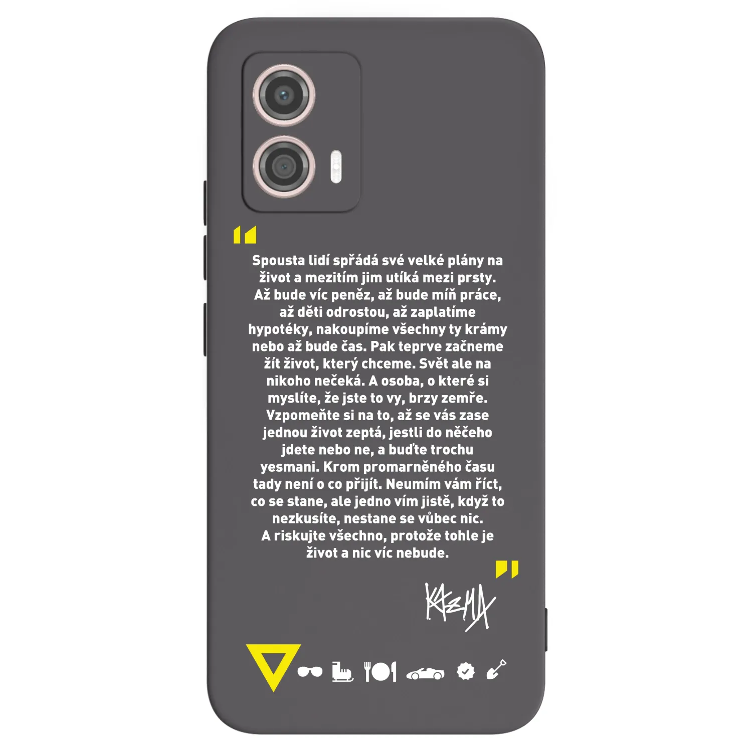 Picasee silikónový čierny obal pre Motorola Moto G53 5G - Kazma - BUĎTE TROCHU YESMANI