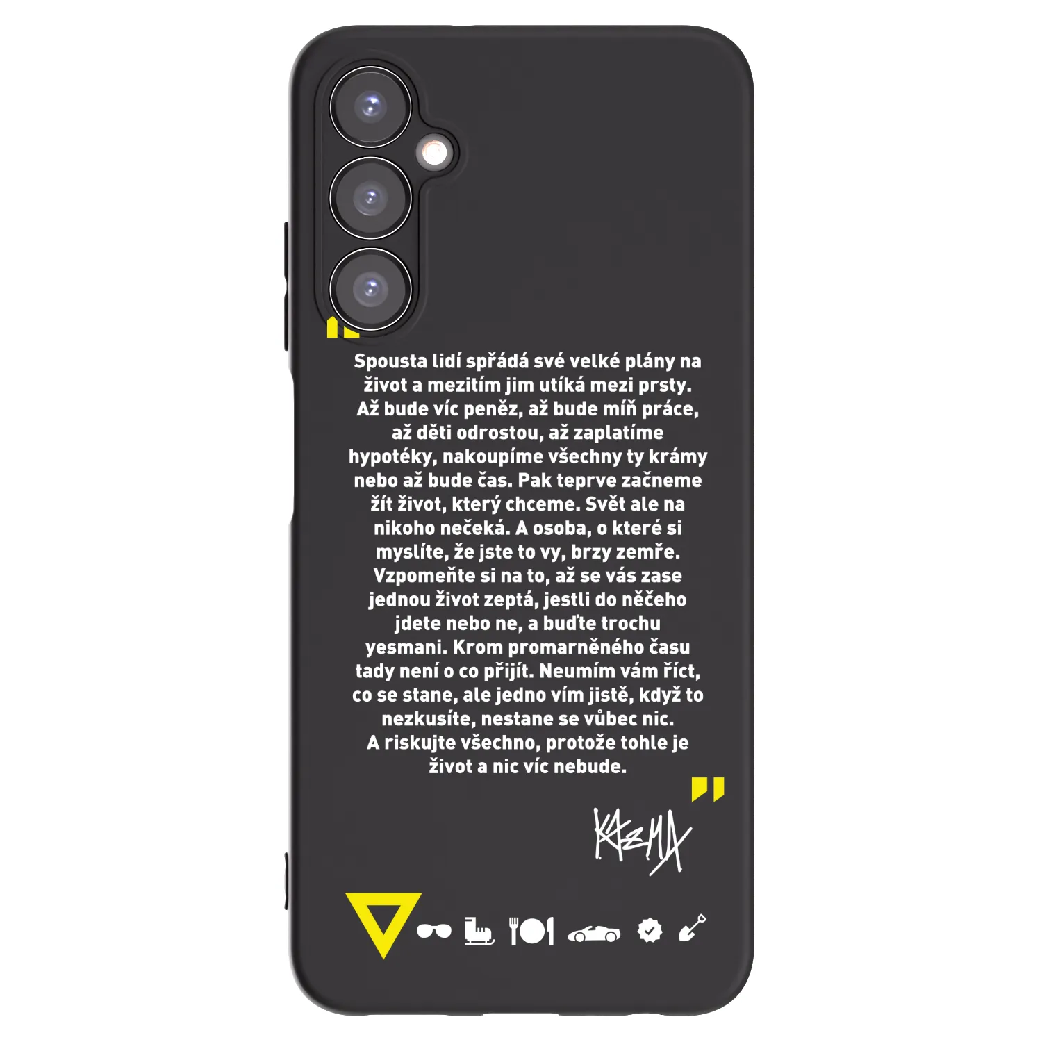 Picasee silikónový čierny obal pre Samsung Galaxy A05s A057G - Kazma - BUĎTE TROCHU YESMANI
