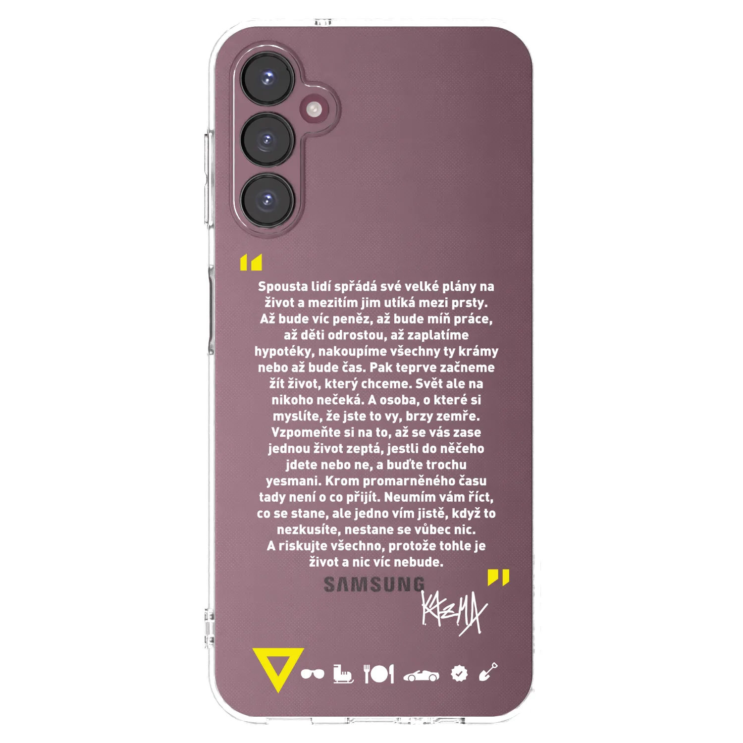 Picasee silikónový prehľadný obal pre Samsung Galaxy A05s A057G - Kazma - BUĎTE TROCHU YESMANI