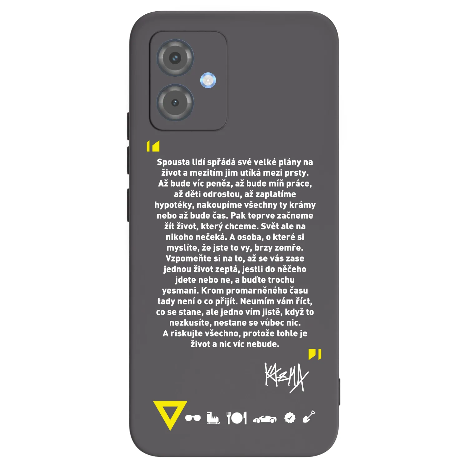 Picasee silikónový čierny obal pre Motorola Moto G14 - Kazma - BUĎTE TROCHU YESMANI