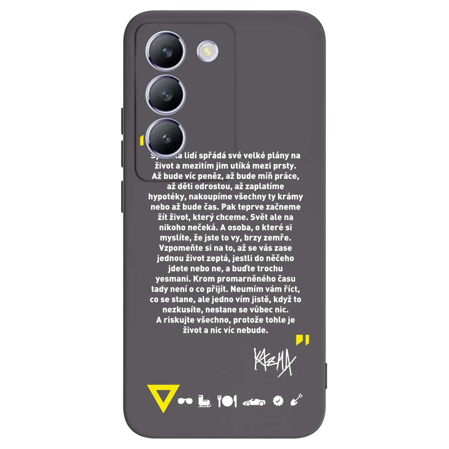 Picasee silikónový čierny obal pre Vivo V40 SE 5G - Kazma - BUĎTE TROCHU YESMANI