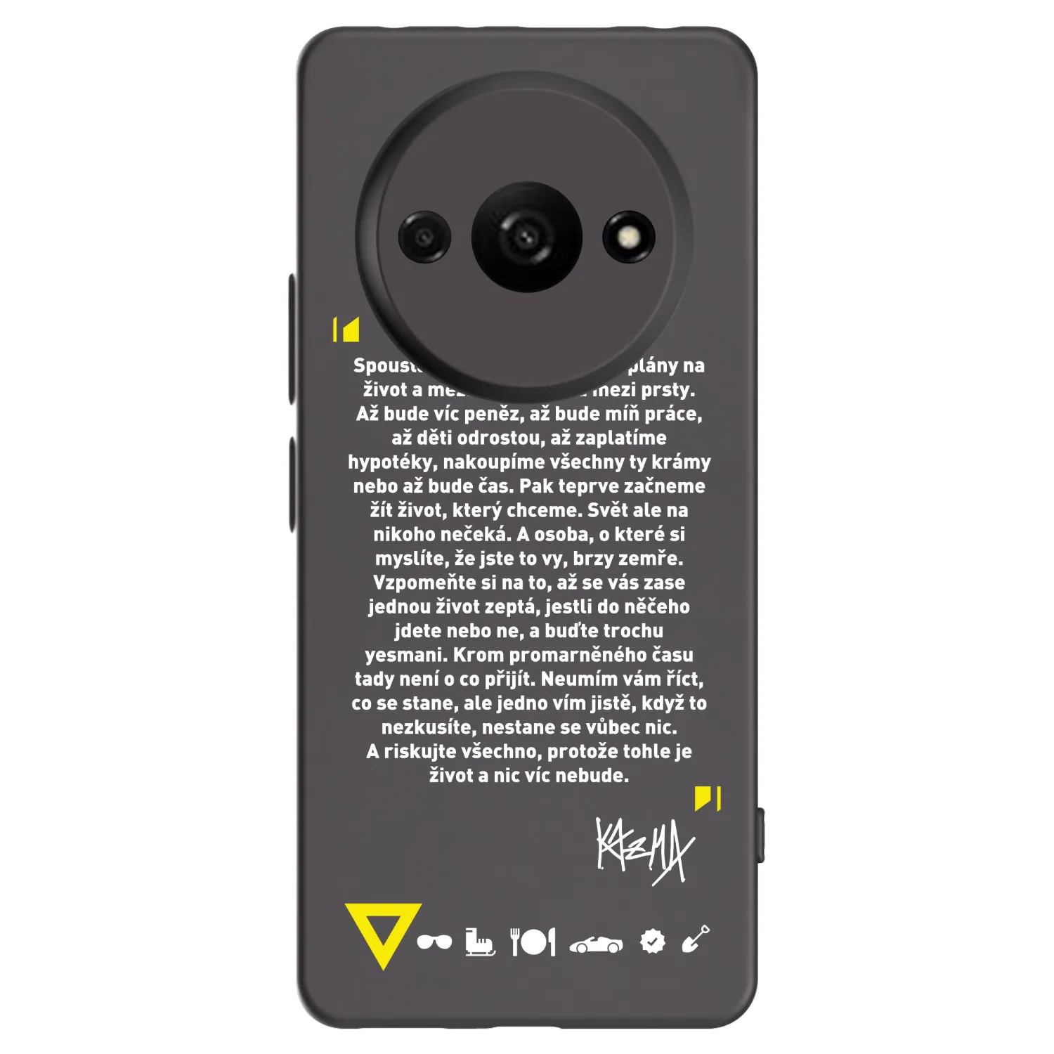 Picasee silikónový čierny obal pre Xiaomi Redmi A3 - Kazma - BUĎTE TROCHU YESMANI