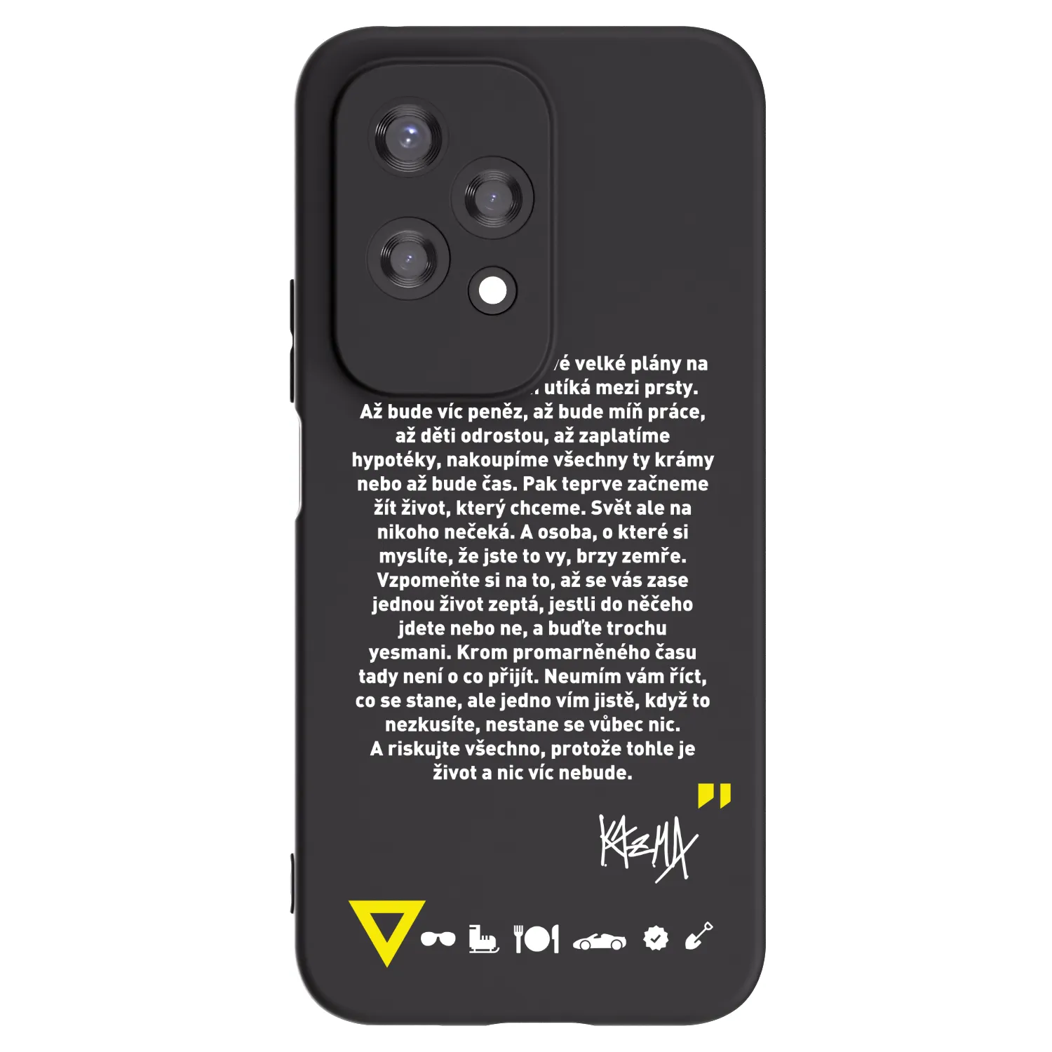 Picasee silikónový čierny obal pre Honor 200 Lite - Kazma - BUĎTE TROCHU YESMANI