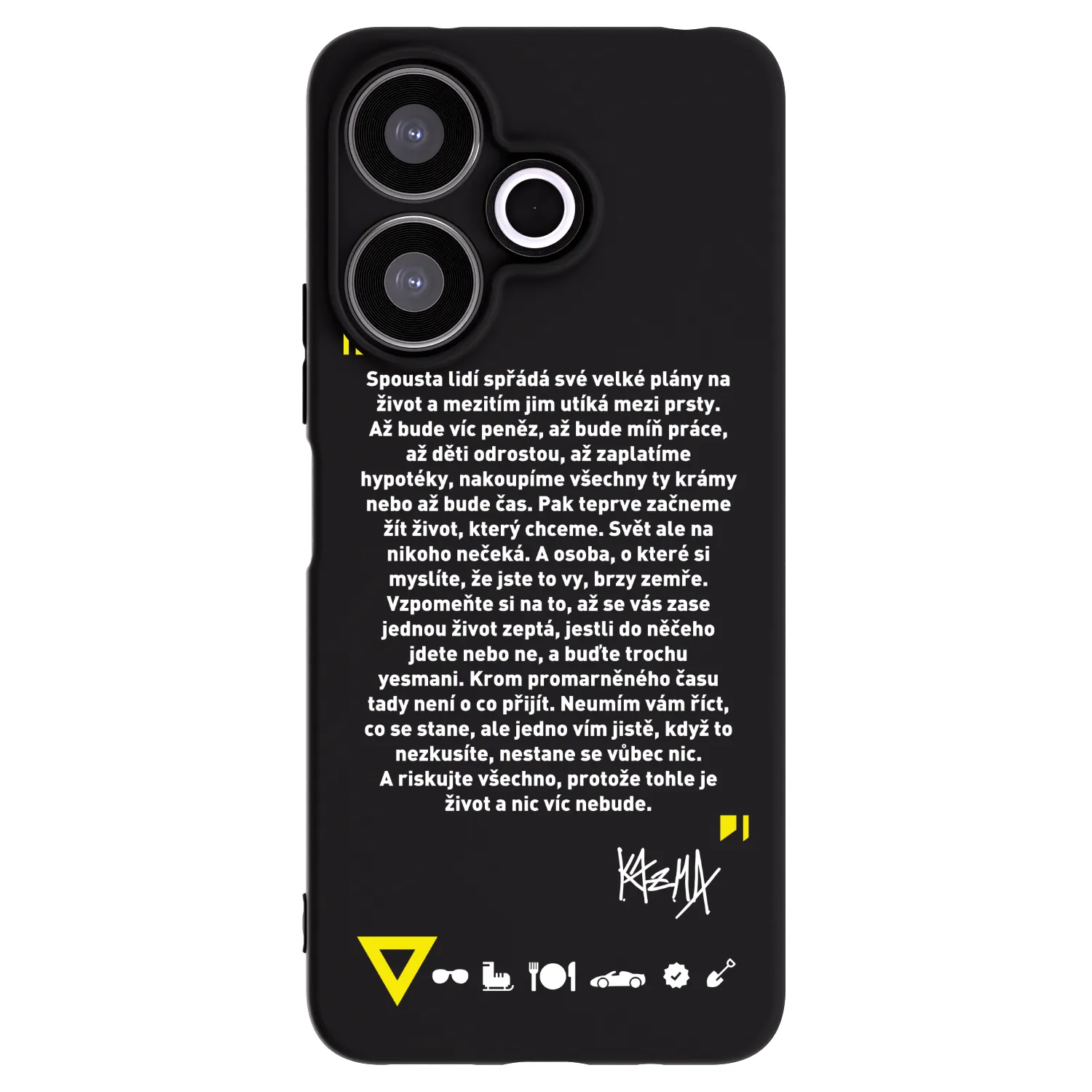 Silikónový čierny obal pre Xiaomi Redmi 13 4G - Kazma - BUĎTE TROCHU YESMANI