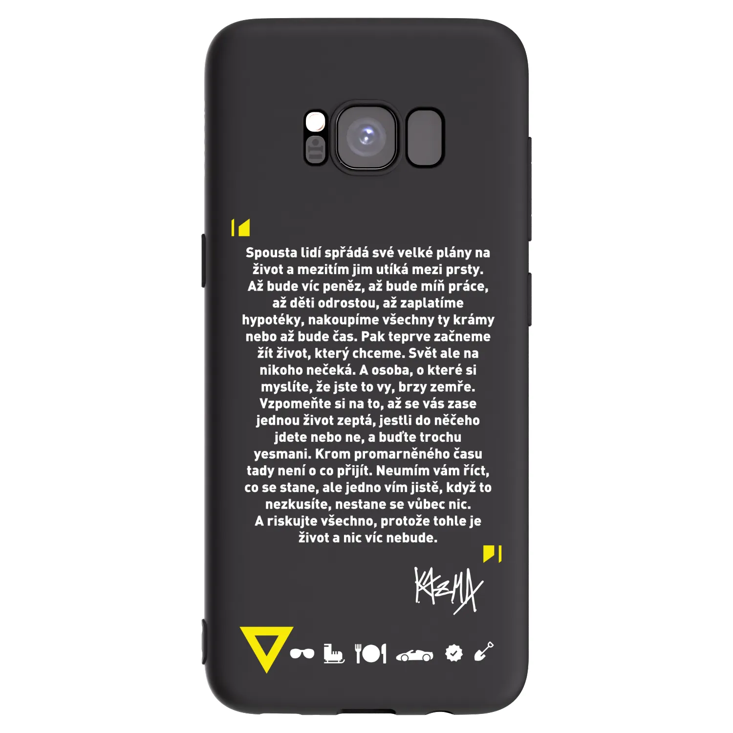 Picasee silikónový čierny obal pre Samsung Galaxy S8 G950F - Kazma - BUĎTE TROCHU YESMANI