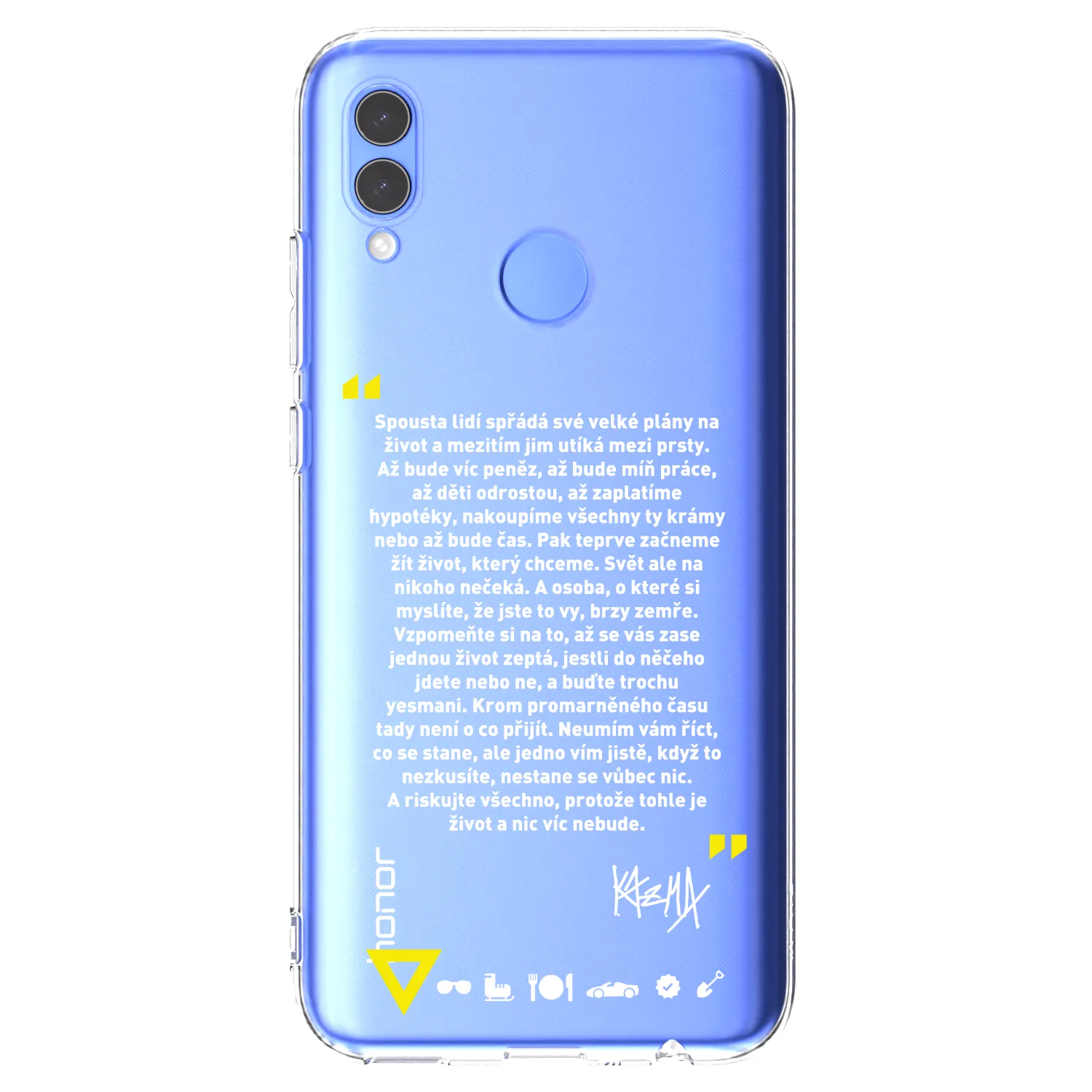 Picasee silikónový prehľadný obal pre Huawei P Smart 2019 - Kazma - BUĎTE TROCHU YESMANI
