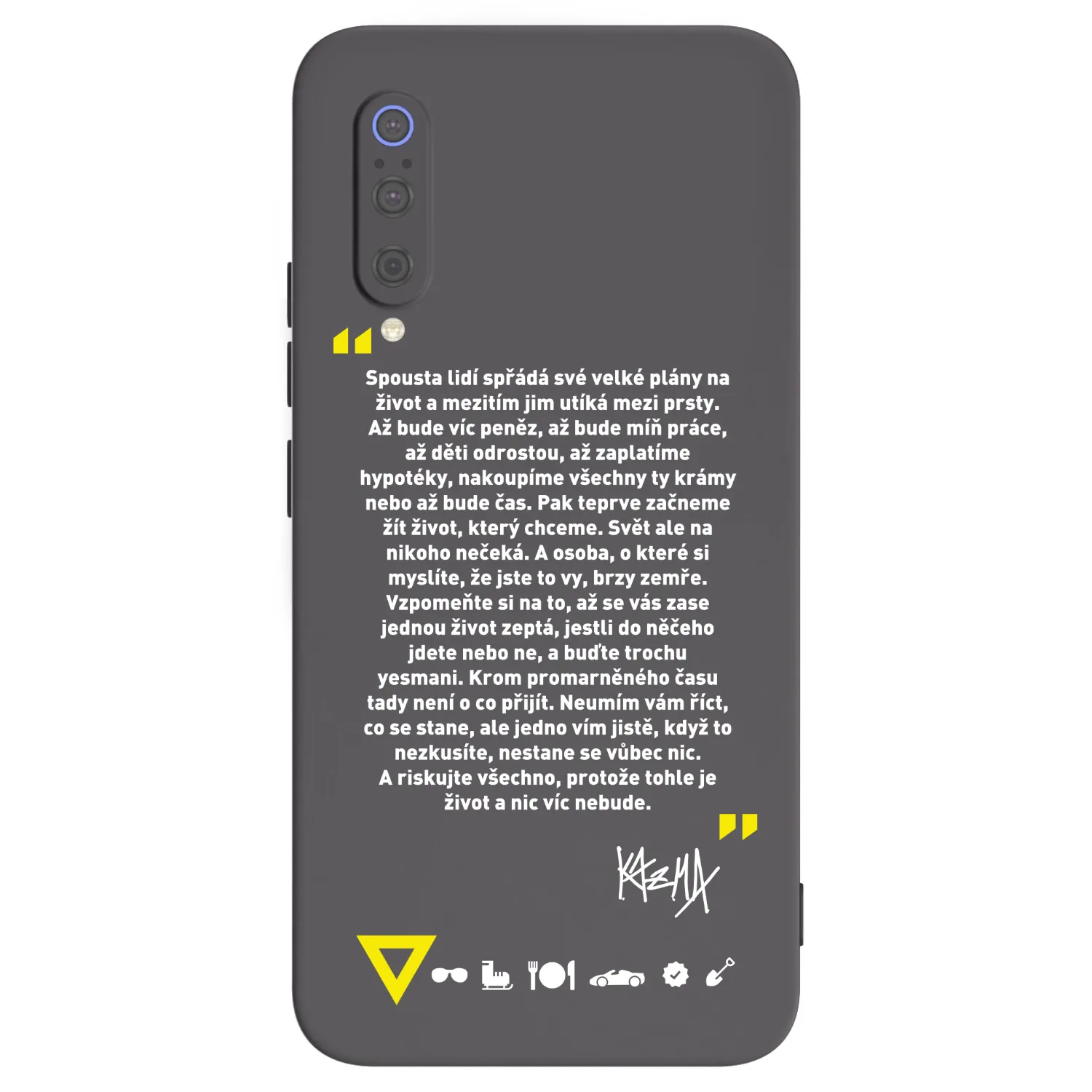 Picasee silikónový čierny obal pre Xiaomi Mi 9 - Kazma - BUĎTE TROCHU YESMANI