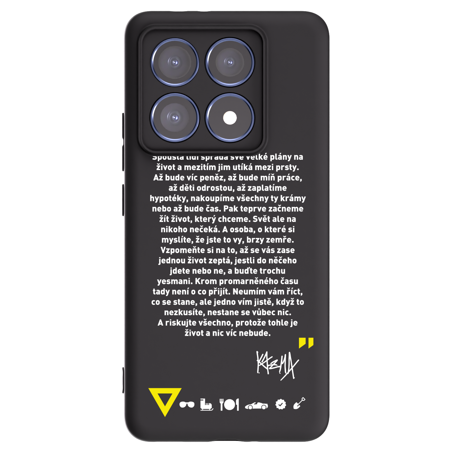 Picasee silikónový čierny obal pre Xiaomi 14T Pro - Kazma - BUĎTE TROCHU YESMANI