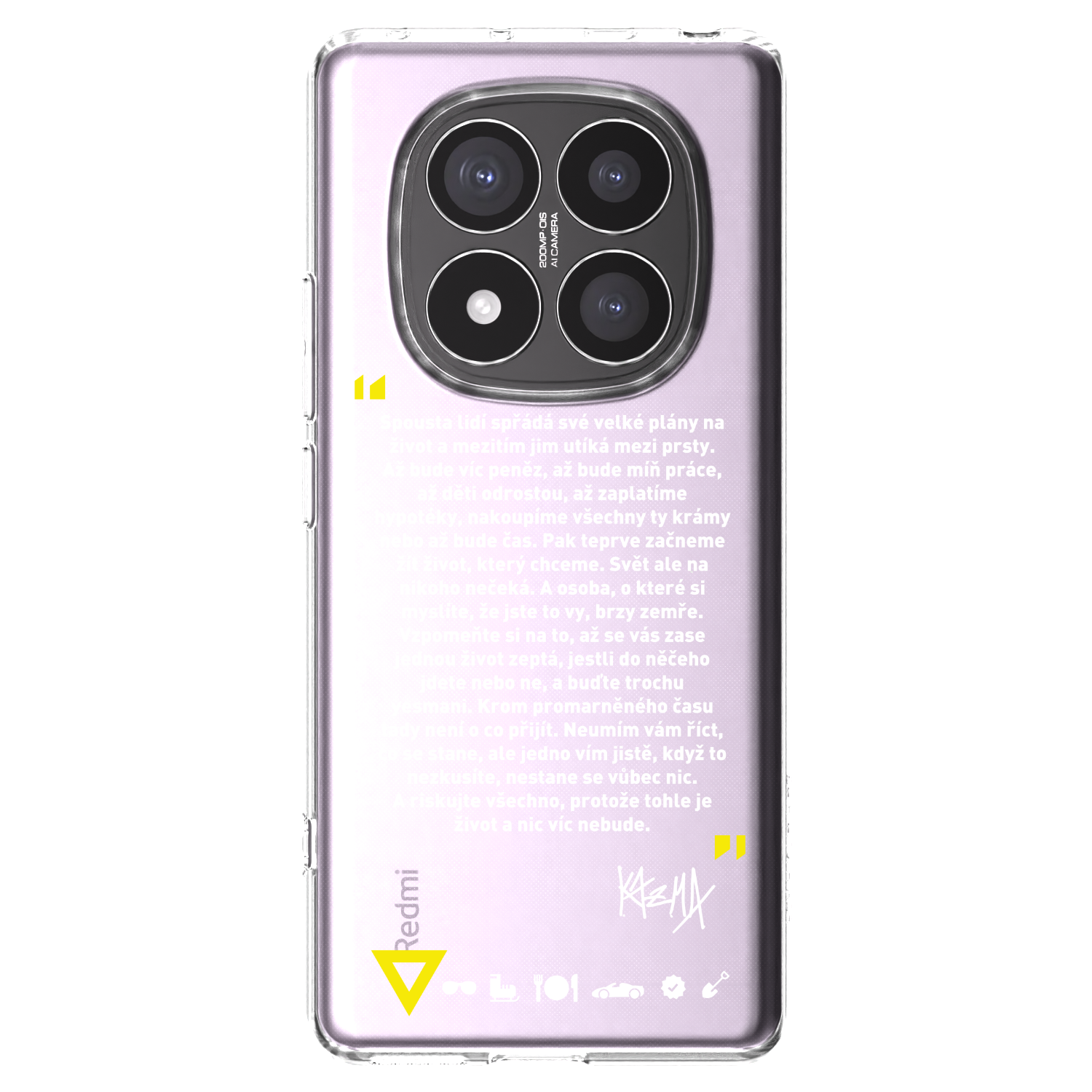 Picasee silikónový prehľadný obal pre Xiaomi Redmi Note 14 Pro+ 5G - Kazma - BUĎTE TROCHU YESMANI
