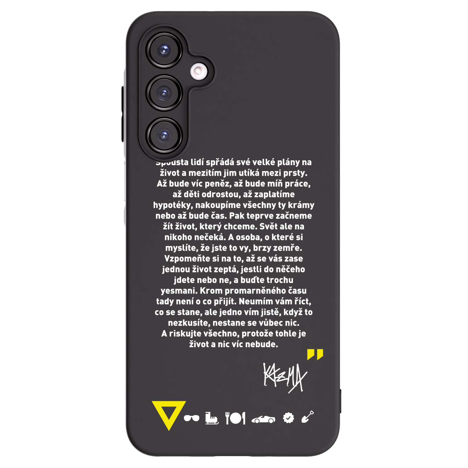Picasee silikónový čierny obal pre Samsung Galaxy A16 5G - Kazma - BUĎTE TROCHU YESMANI