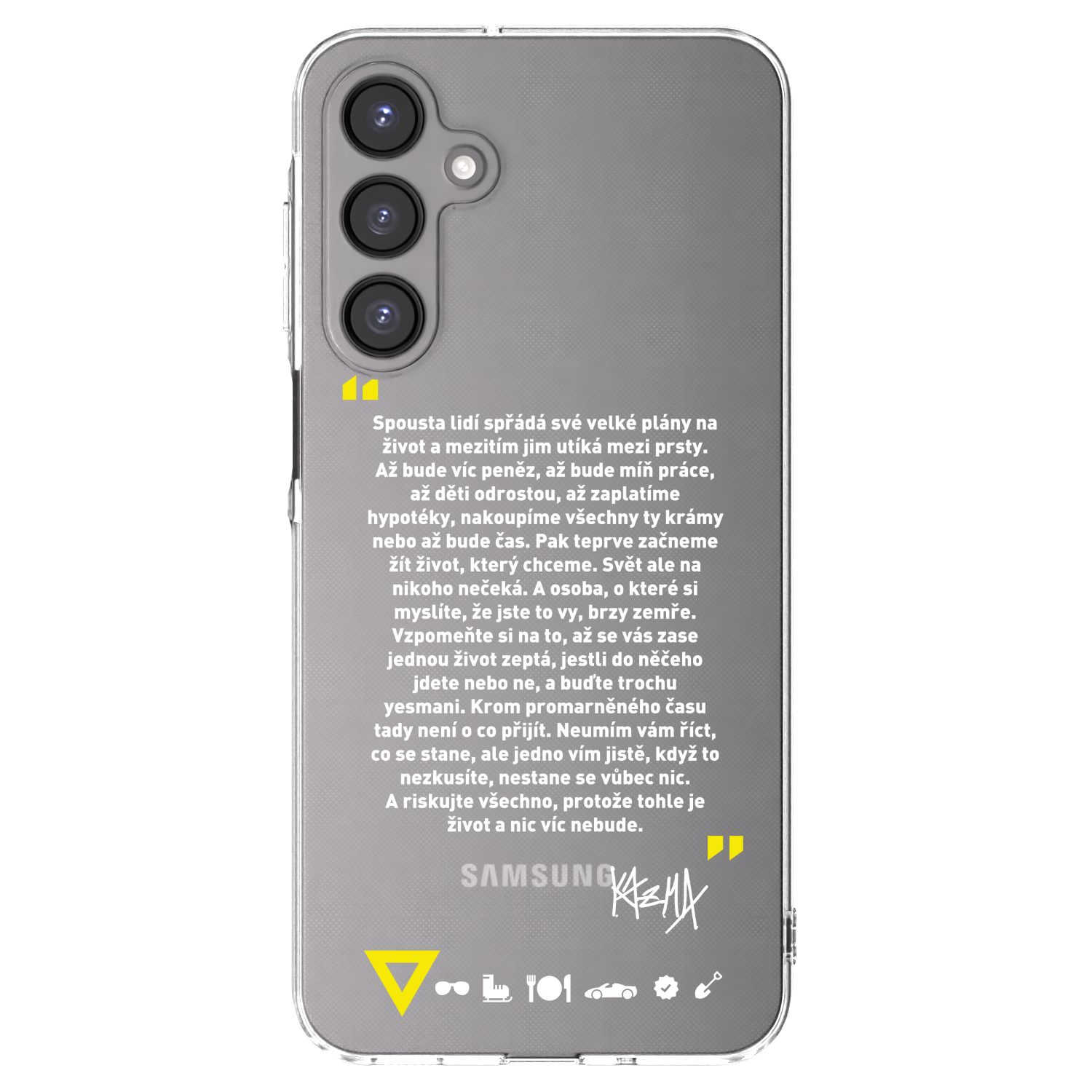Picasee silikónový prehľadný obal pre Samsung Galaxy A16 5G - Kazma - BUĎTE TROCHU YESMANI