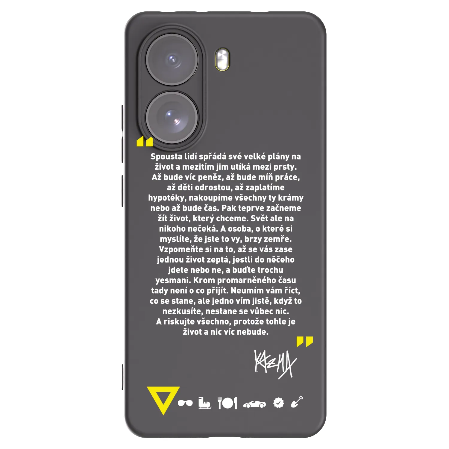 Picasee silikónový čierny obal pre Xiaomi Poco X7 - Kazma - BUĎTE TROCHU YESMANI